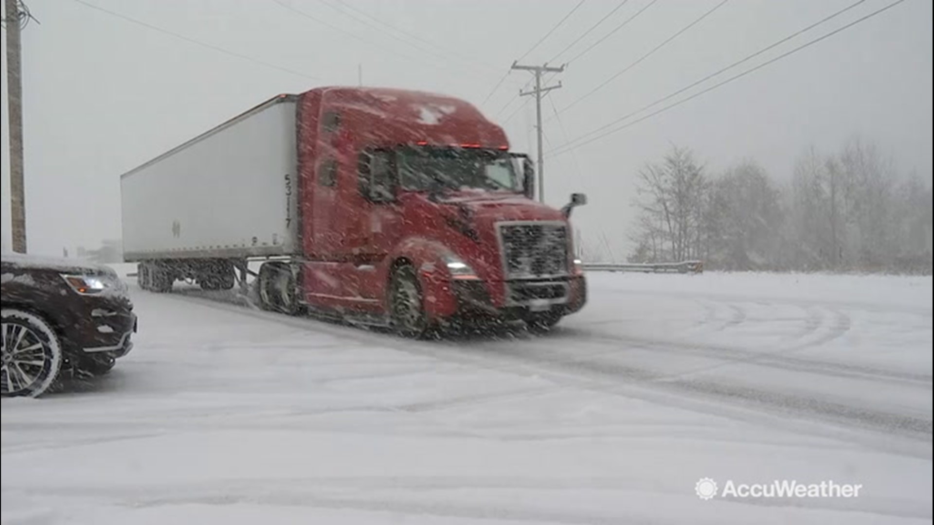 This footage from Mattawan and Kalamazoo, Michigan, shows the conditions resulting from moderate to heavy, lake-effect snow that hit the area on Tuesday, Dec. 10.