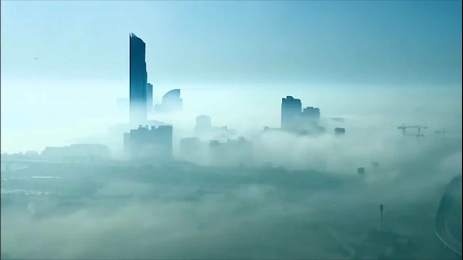 A stunning time-lapse video shows clouds rolling through Dubai, United Arab Emirates, in the early morning hours on Sept. 22.