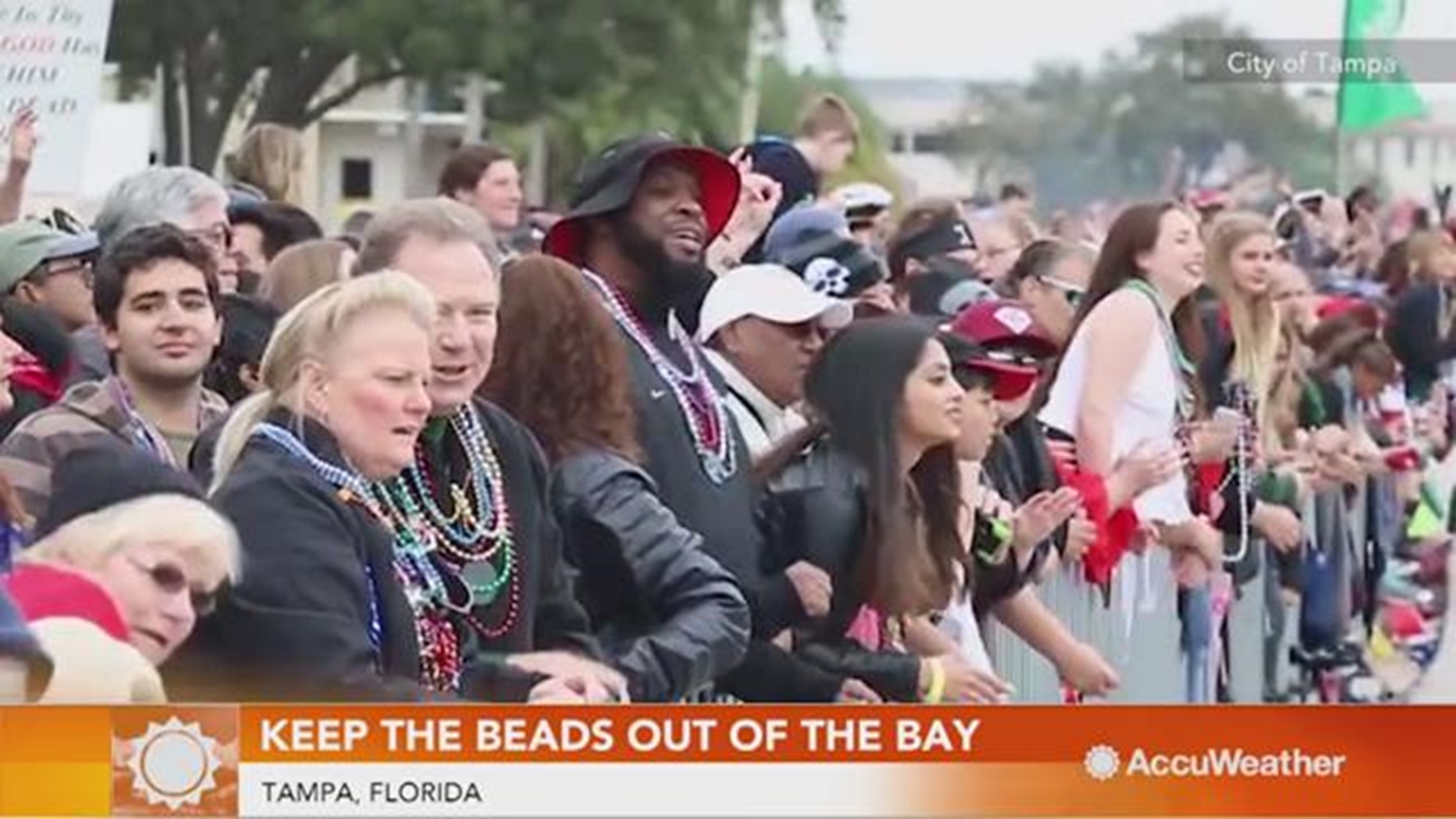 The Florida Aquarium in Tampa, Florida, is running a promotion for discounts to visitors who bring in beads from the Gasparilla Pirate Festival.