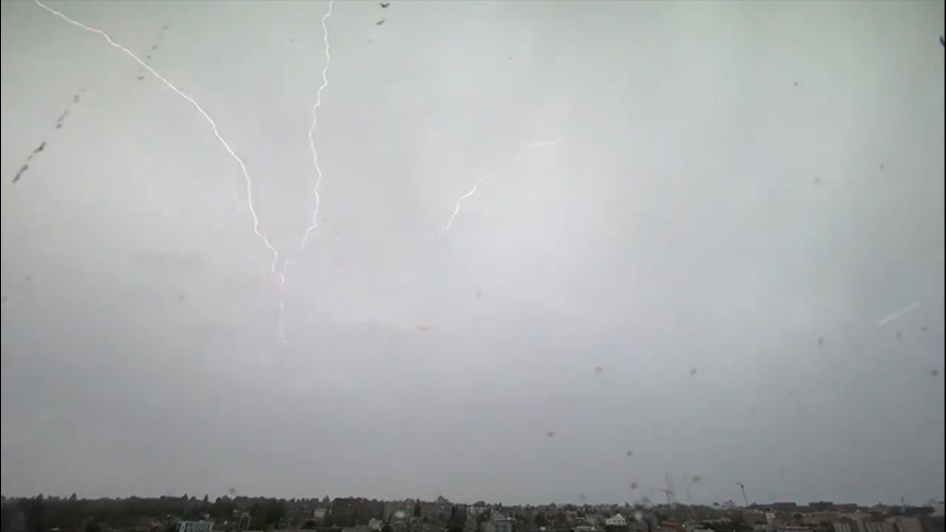 Lightning continuously struck amid a storm in Seattle, Washington, on Saturday, May 30.
