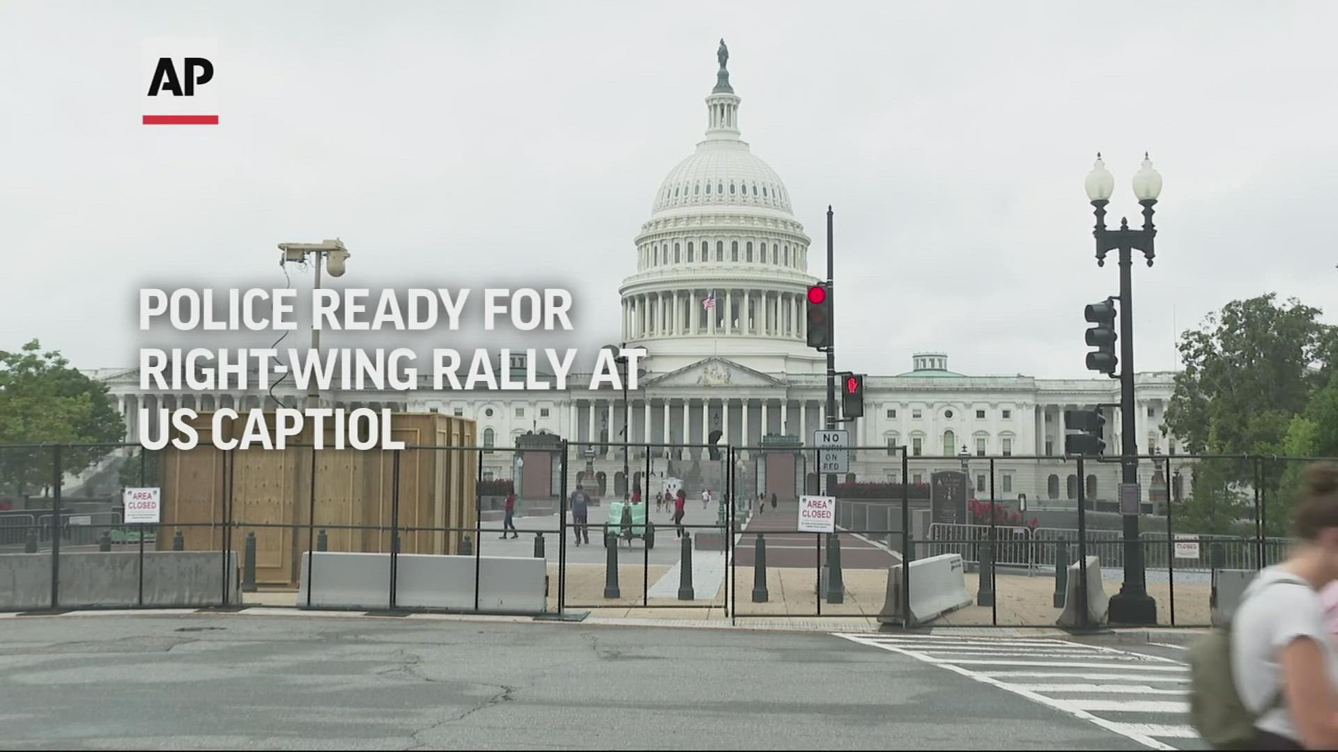 Authorities are taking no chances as they prepare for Saturday's rally at the U.S. Capitol in support of rioters imprisoned after the Jan. 6 riot.