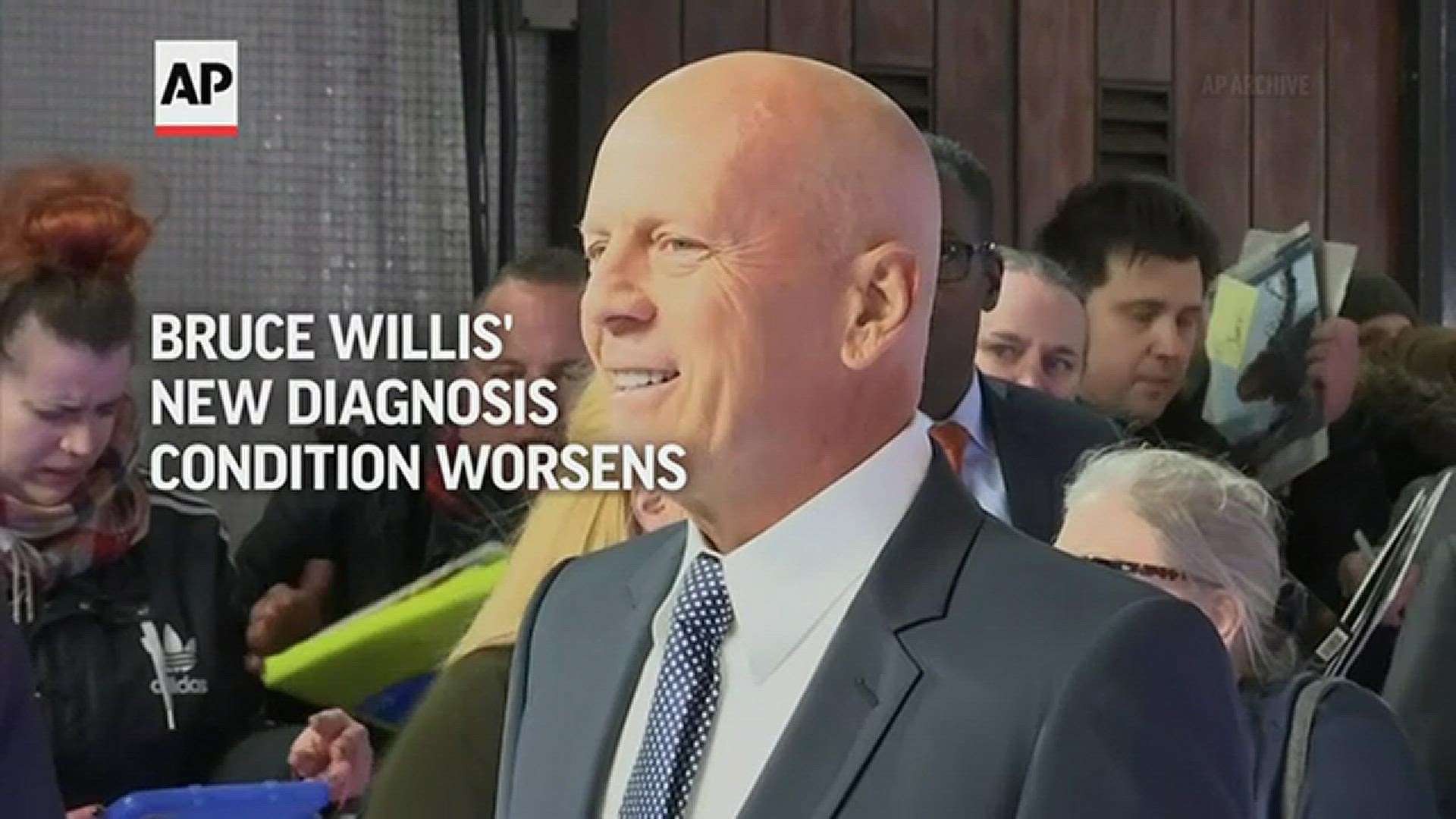 Nearly a year after Bruce Willis’ family announced that he would step away from acting after being diagnosed with aphasia, his “condition has progressed."