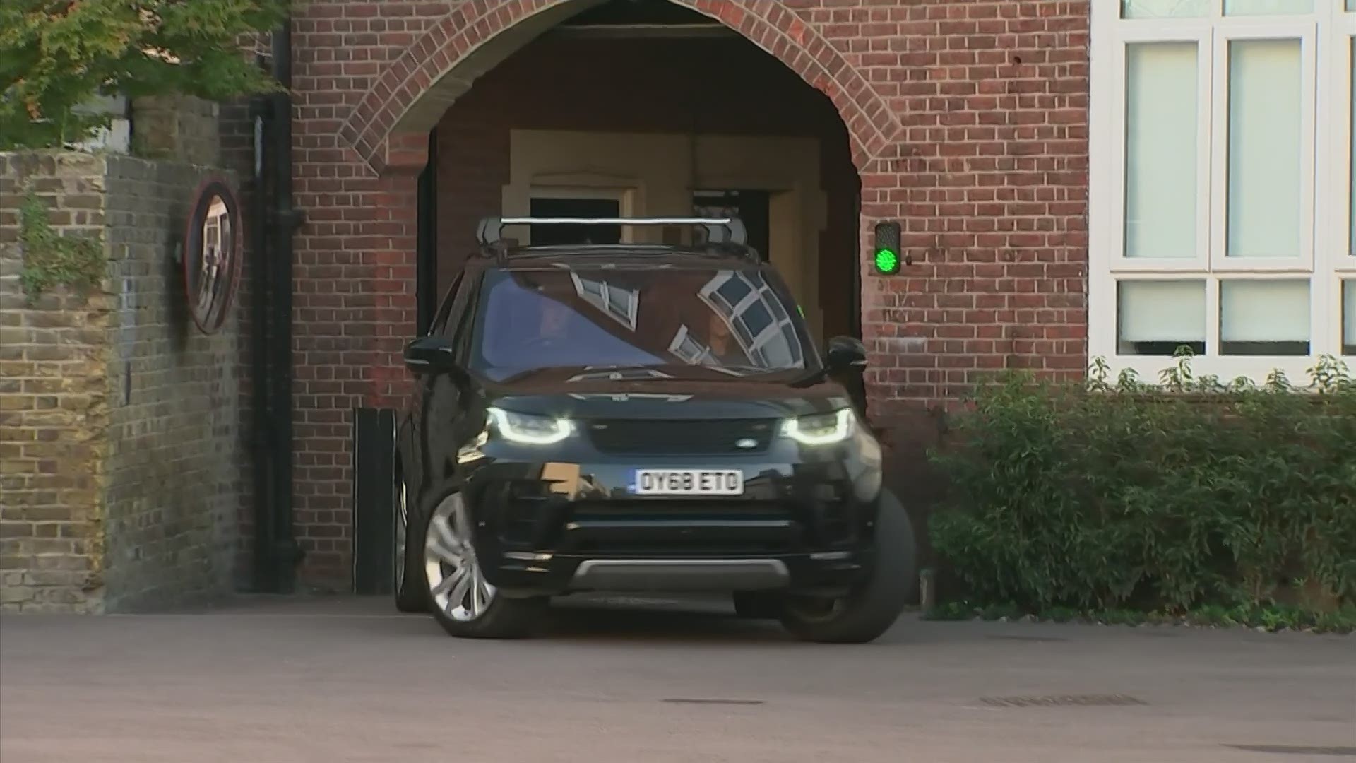 Princess Charlotte arrived for her first day of school in London, on Thursday, accompanied by her parents, the Duke and Duchess of Cambridge, and her big brother Prince George. (AP)