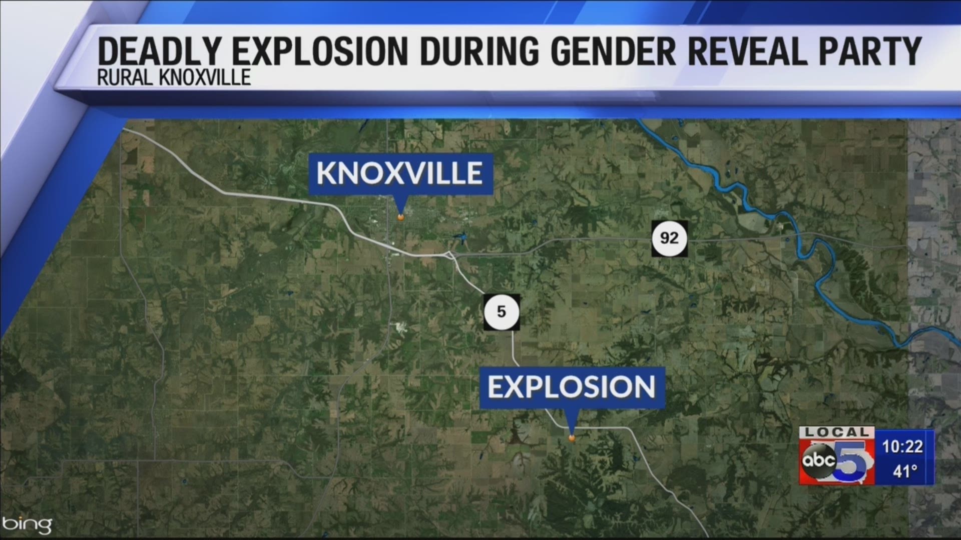 Deputies called to a home say a gender reveal announcement resulted in the explosion, which caused a flying piece of debris to strike the 56-year-old woman.