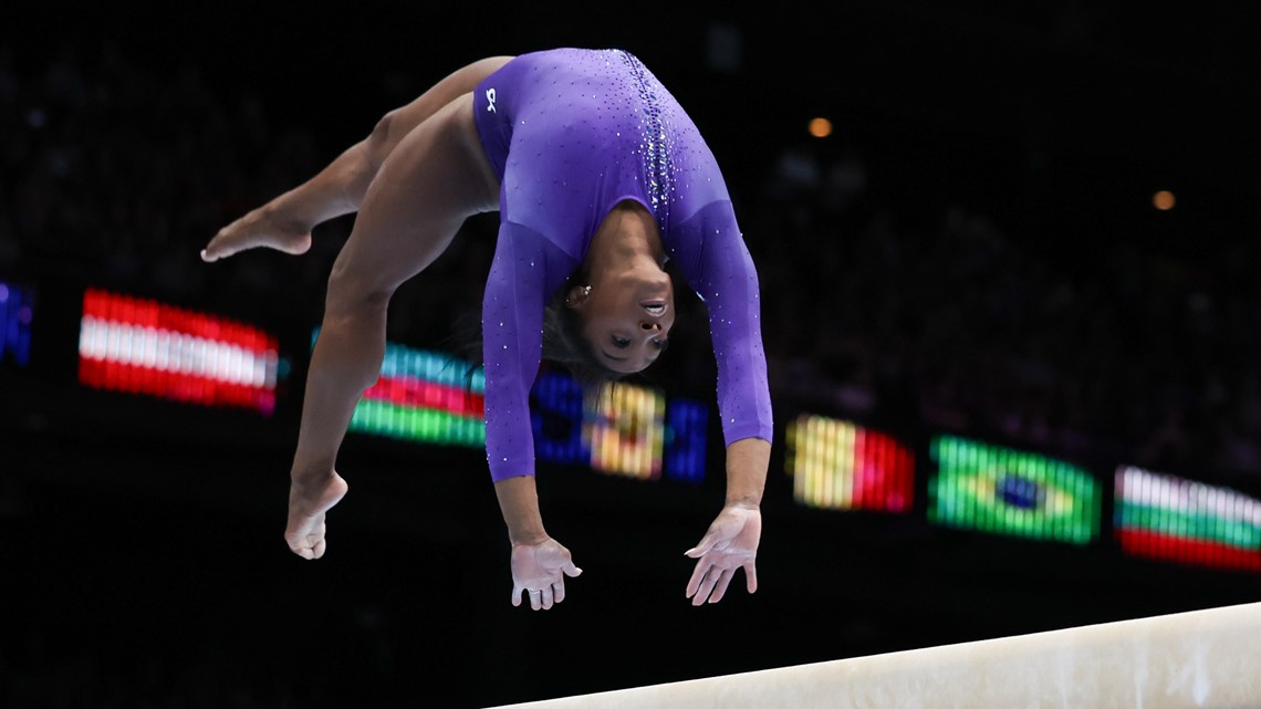 Simone Biles at Gymnastics World Championships: Golds in beam, floor