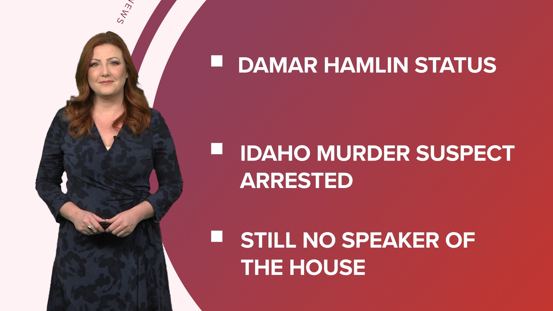 A look at what is happening in the news from vigils to support Damar Hamlin to the suspect in the Idaho killings to be extradited to Idaho.