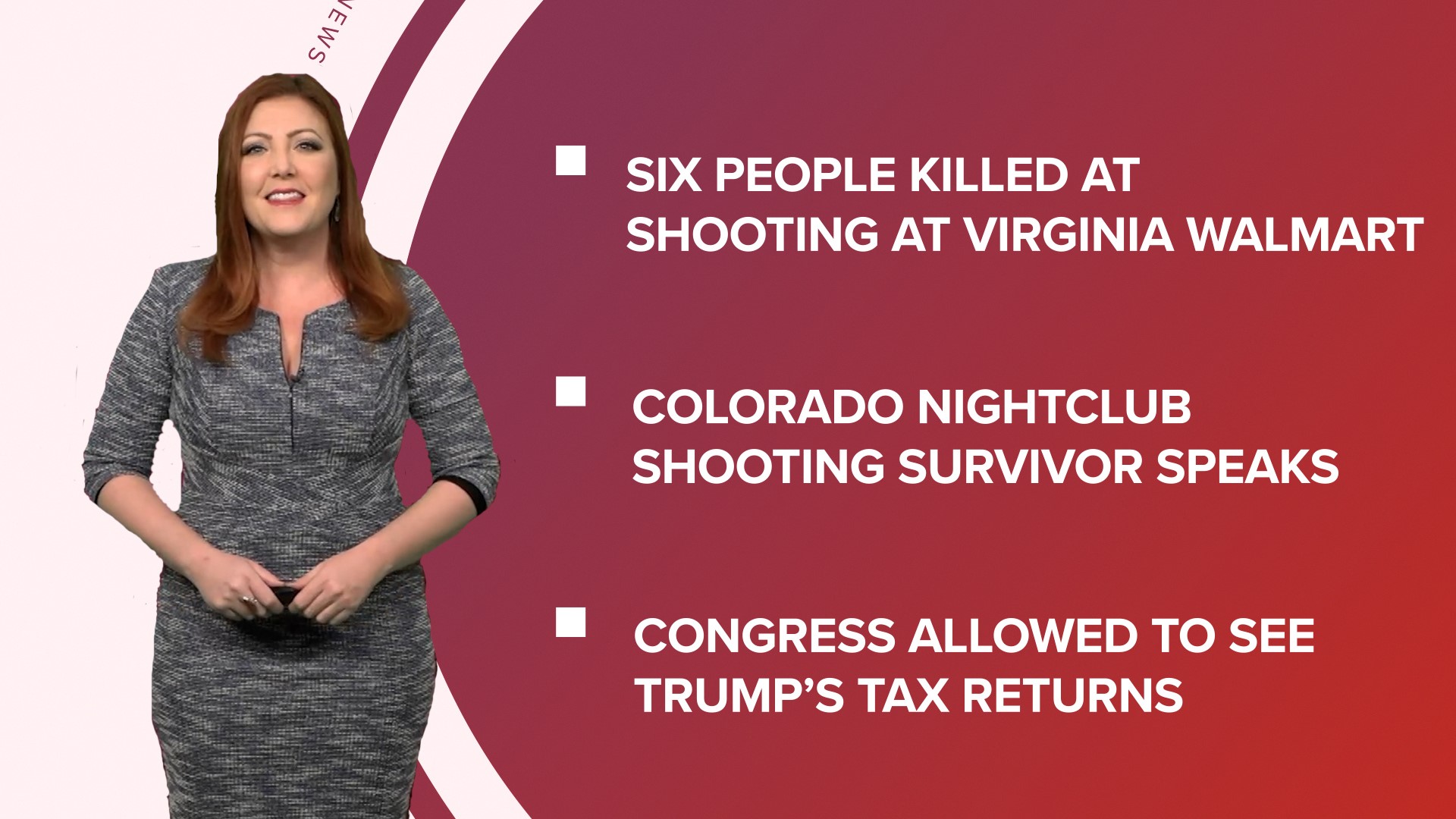 A look at what is happening in the news from a deadly shooting at a Walmart in Virginia to ways to avoid overeating on Thanksgiving.