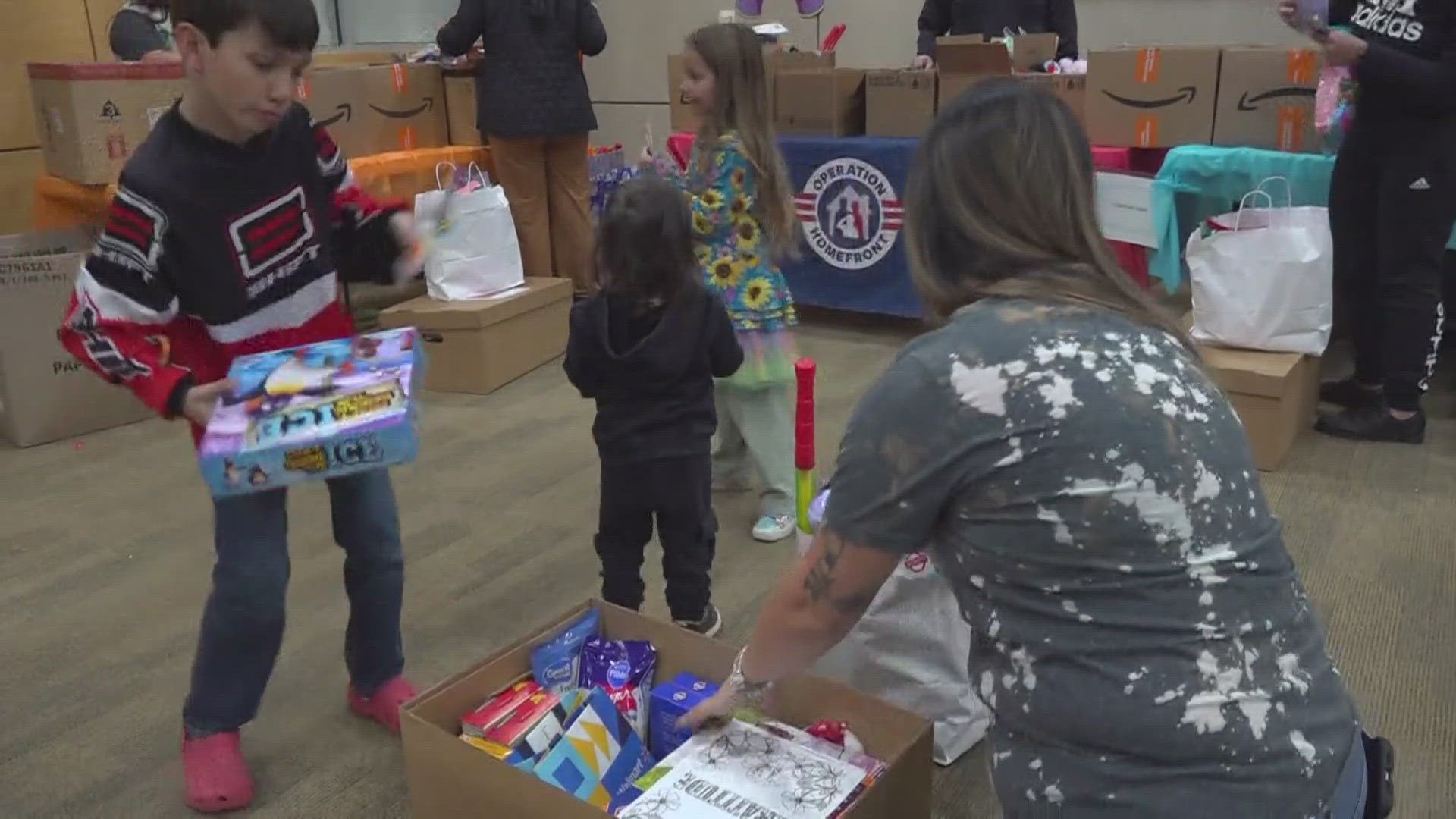 Operation Homefront distributed holiday meal kits to 170 military families in Killeen as part of their Holiday Meals for Military program. 