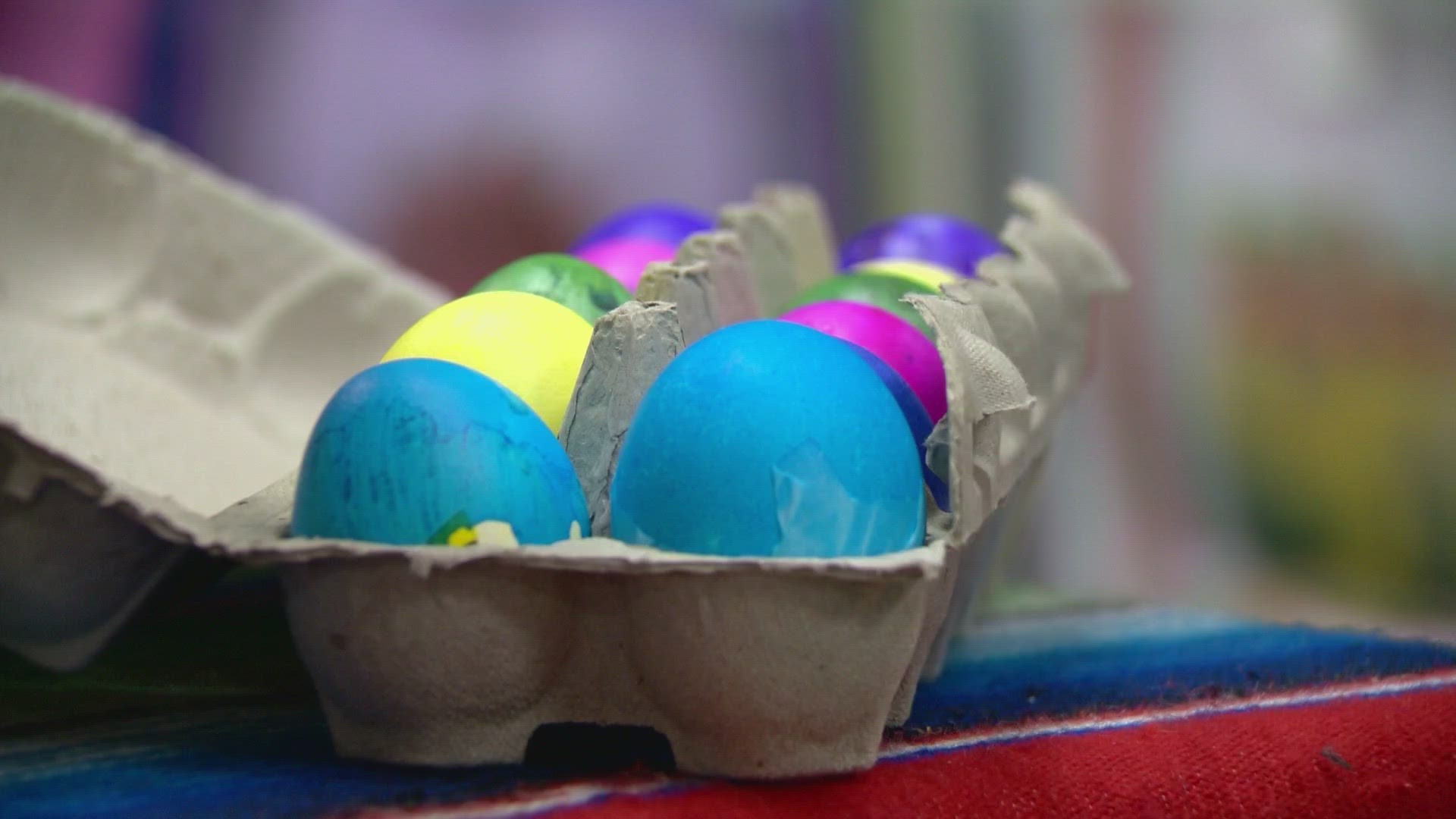 The cost of eggs is falling, but many stores and community organizations are scaling back ahead of Easter and Fiesta.