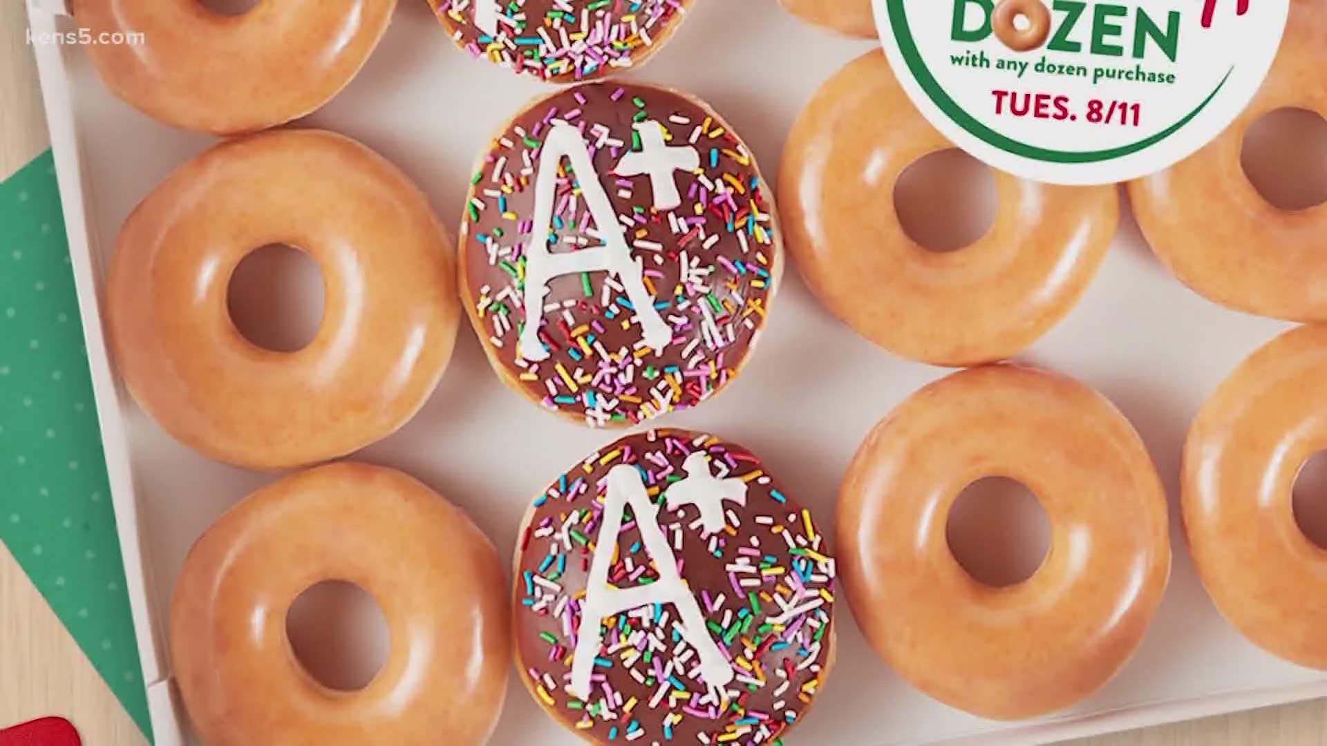 Krispy Kreme is offering a free donut and coffee to teachers between now and Friday at participating locations.