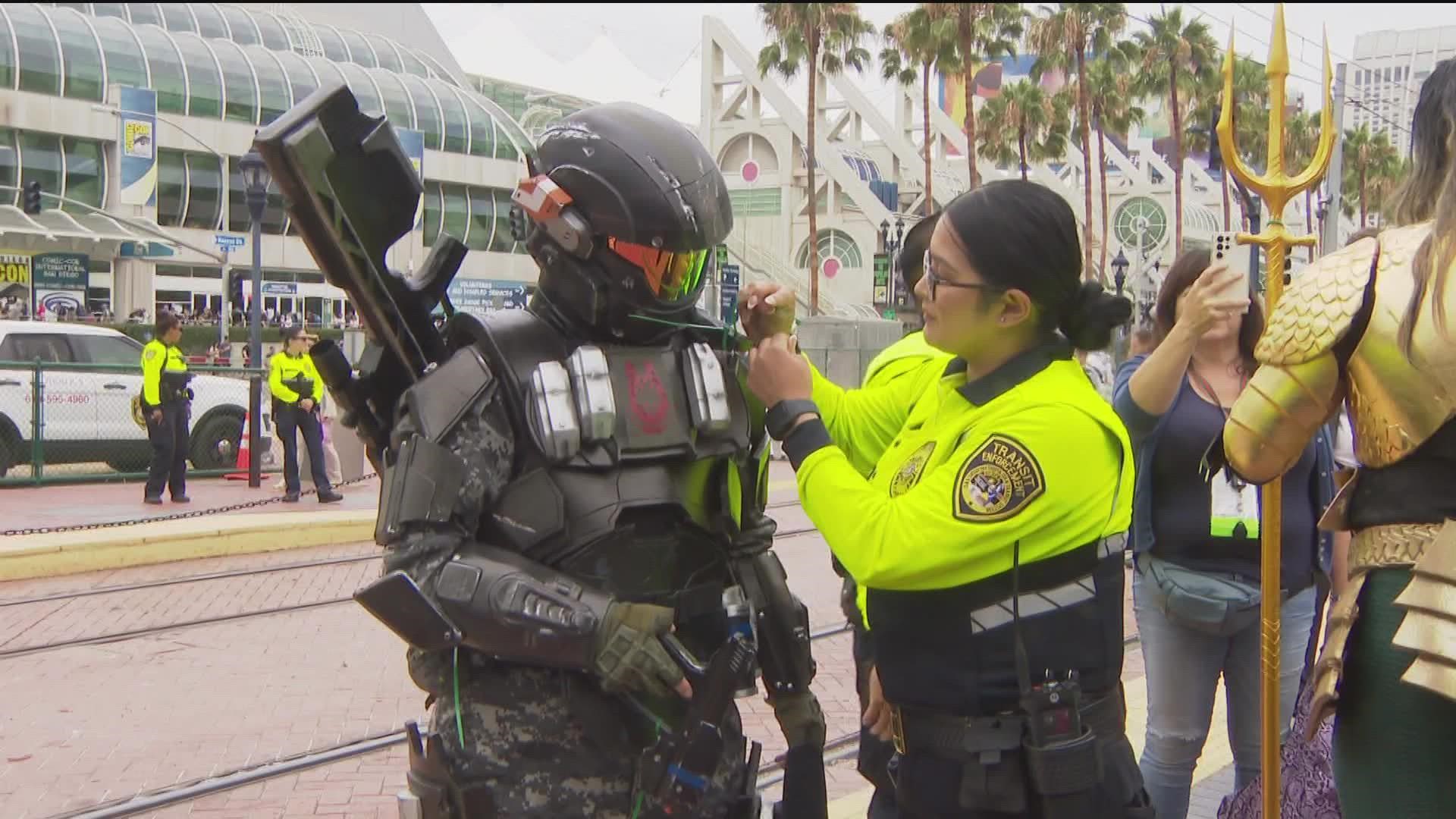 San Diego Police Department has increased officers downtown for Comic-Con and has a mobile command post already set-up outside the convention for preview night.