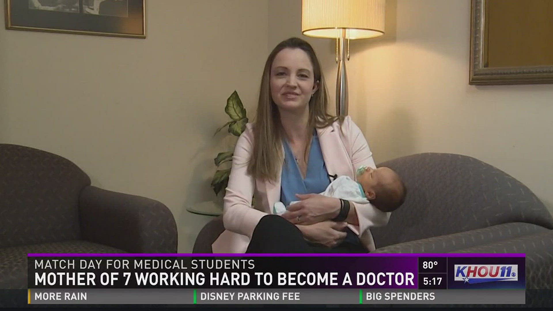 A Houston wife and mother of seven is almost done with medical school and is on her way to becoming a doctor and plans to specialize as a military OBGYN.