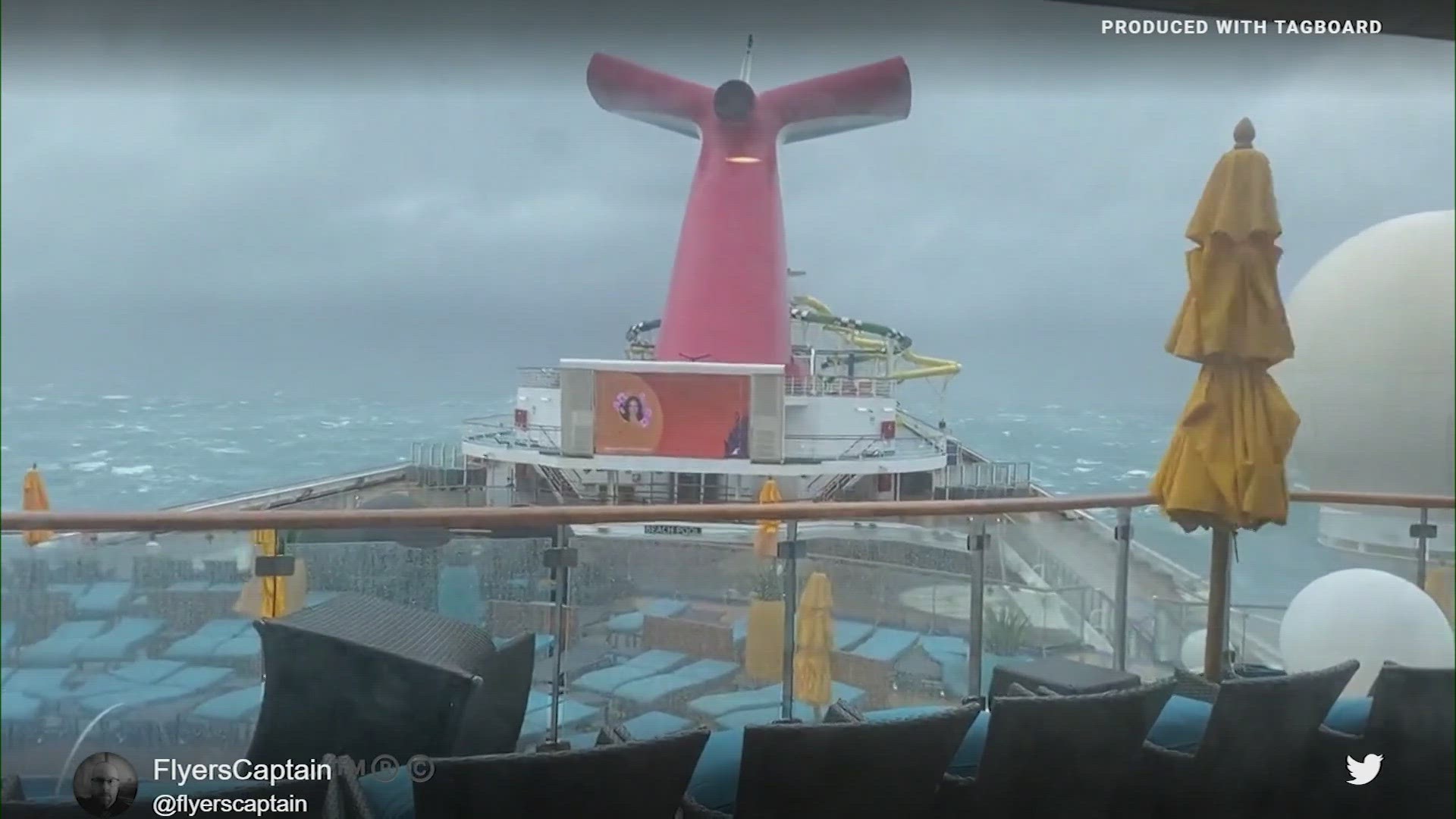 New video shows a Carnival Cruise that ended in chaos off the East Coast this weekend.