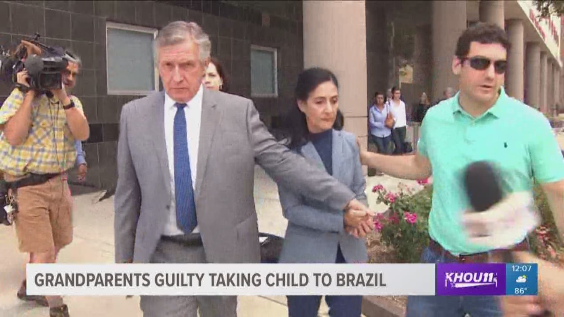 The couple accused in the international kidnapping case involving their grandson was found guilty Friday morning in a Houston courtroom. Jurors found Carlos and Jemima Guimaraes guilty of kidnapping but not guilty of conspiracy. Prosecutors said the coupl