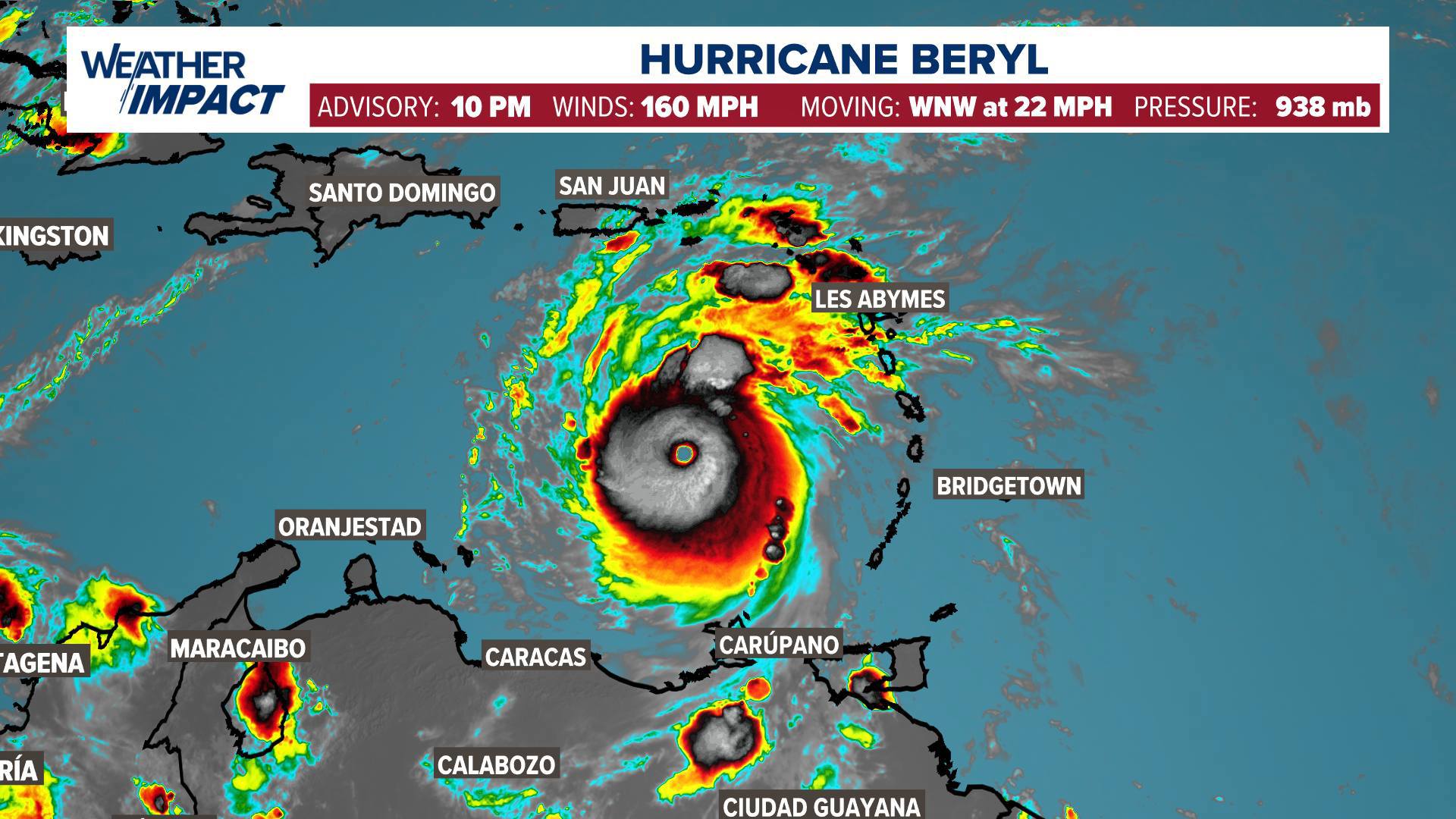 Hurricane Beryl Takes Aim At Jamaica As Cat 5 Storm | 13wmaz.com