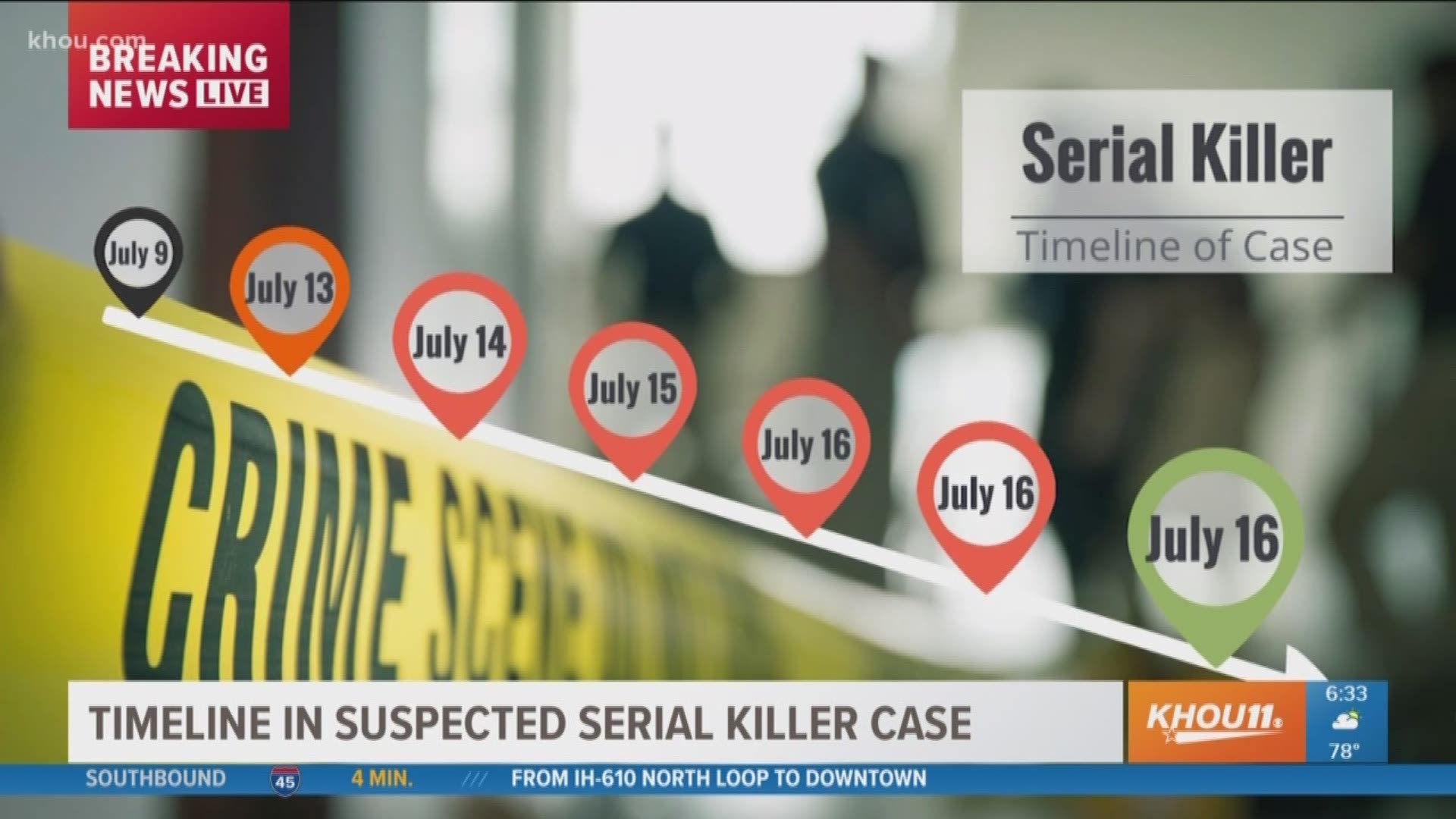 A manhunt is under way for a "person of strong interest" in the violent crime spree that has left at least three people dead.