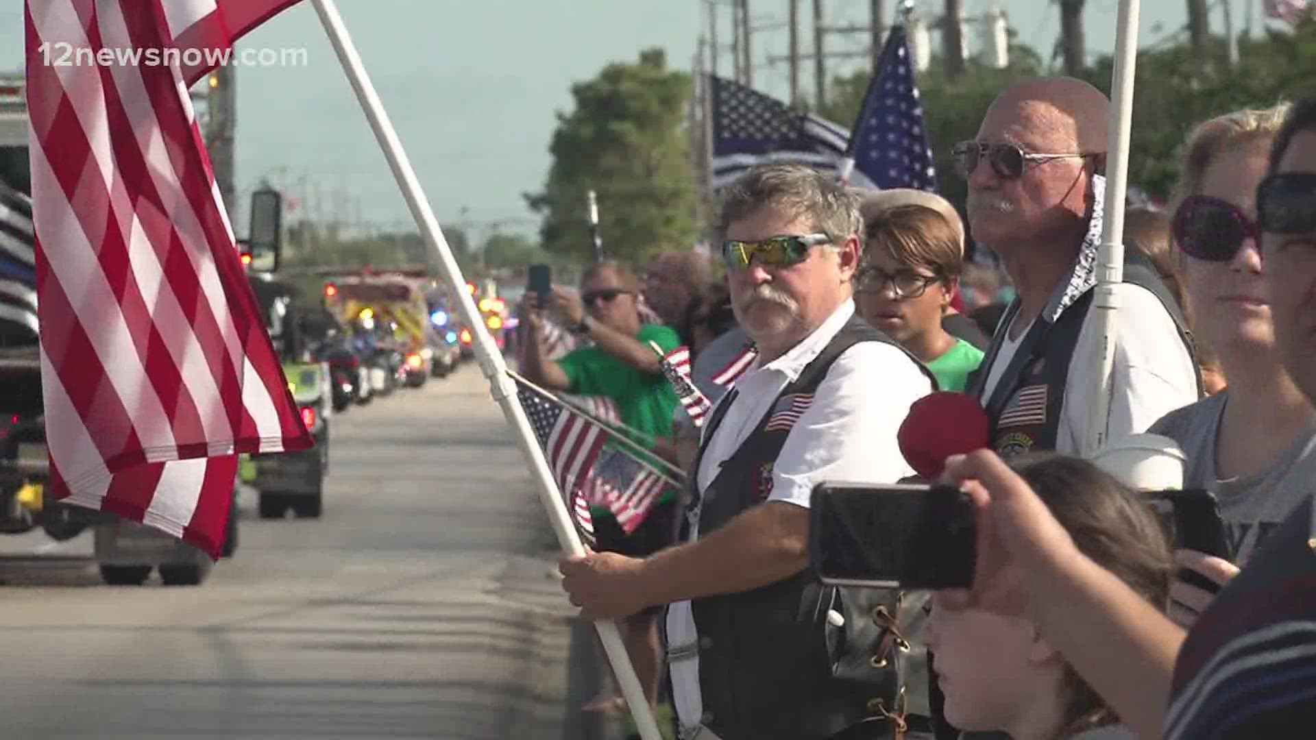 Funeral procession for Beaumont police officer