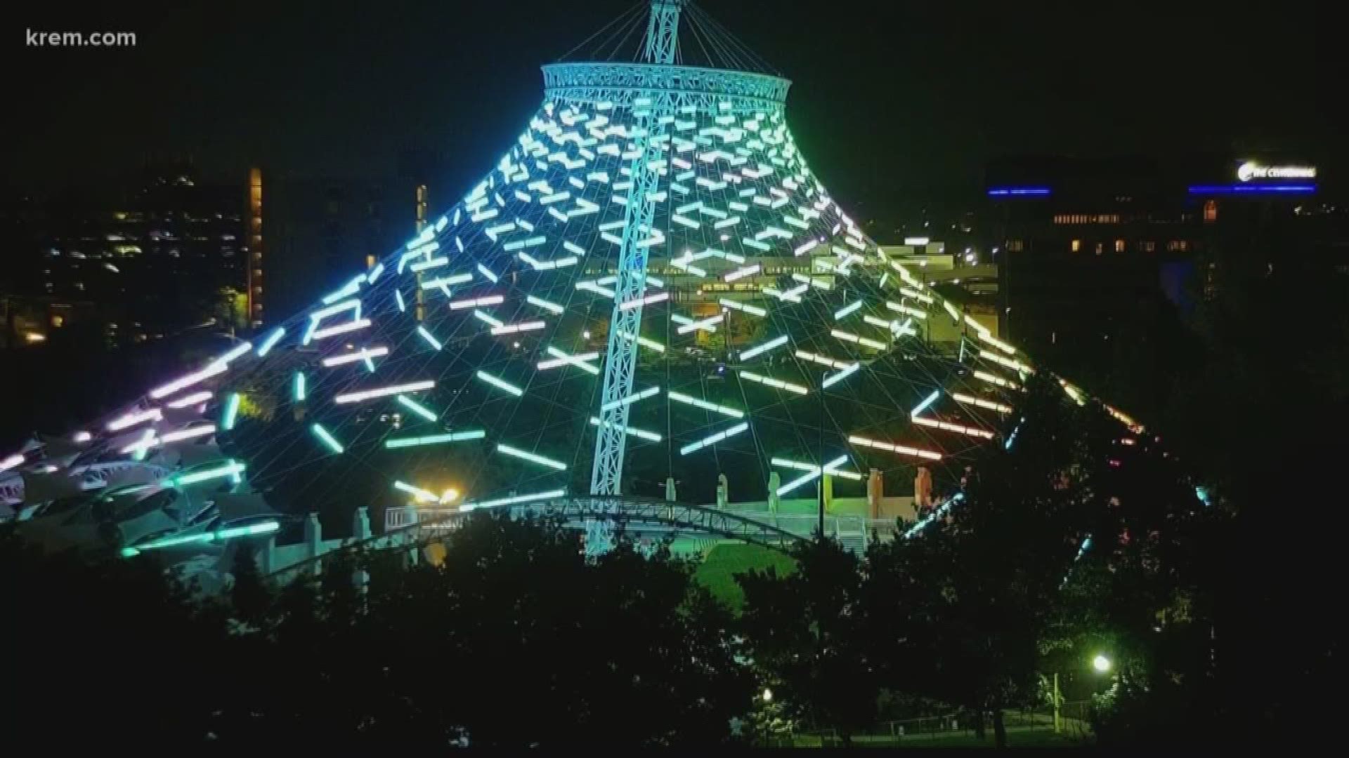 The first thing you'll probably notice are the lights. 
There are roughly 500 light panels. They're programmable so they can be lit up in various colors and in different sequences.
