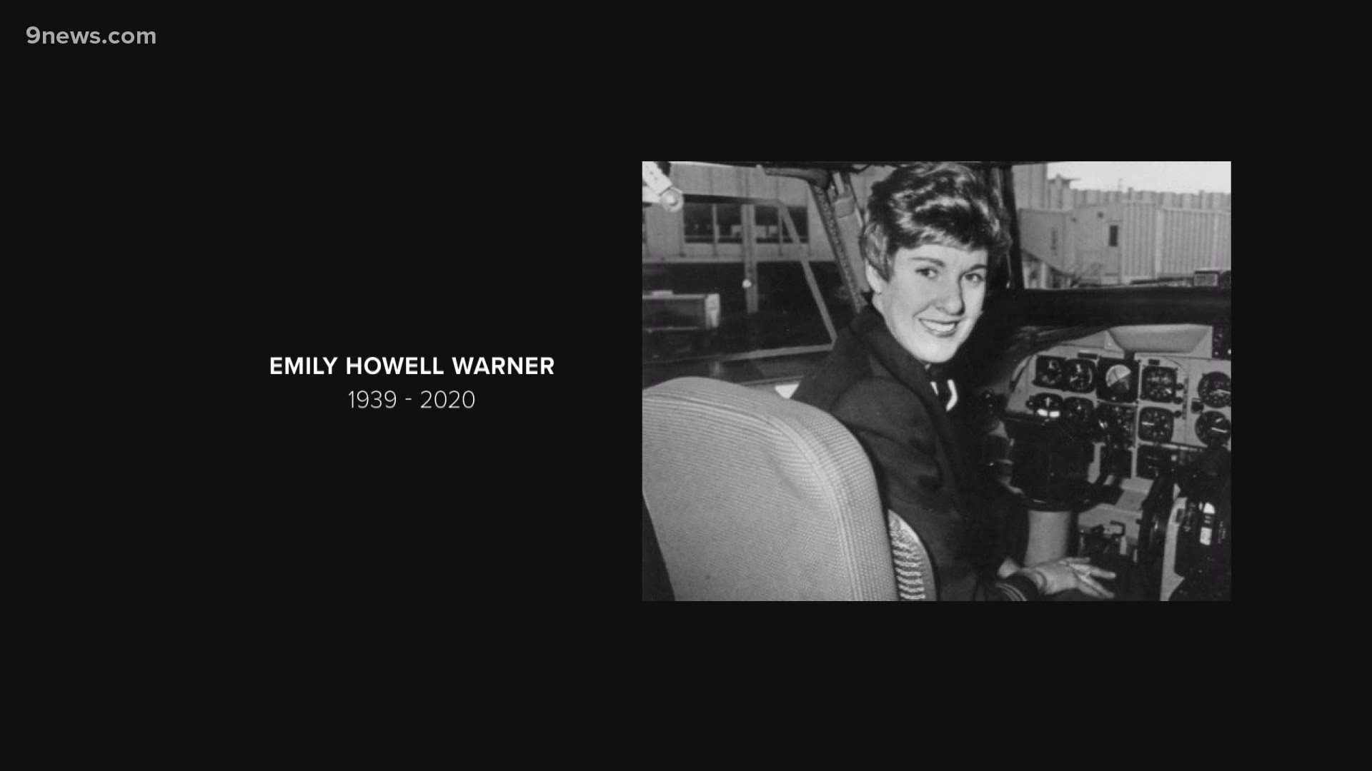 The first female U.S. airline pilot and captain has died. Emily Howell Warner was born in Denver in 1939 – she was 80 years old.