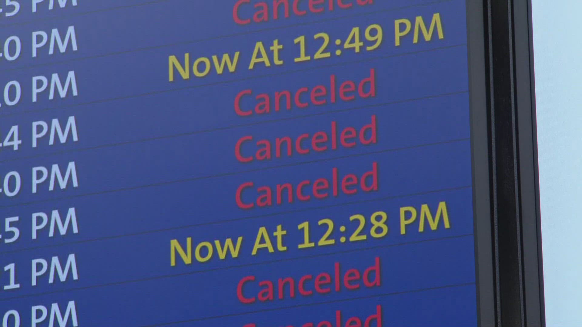 Denver International Airport is experiencing flight delays and cancellations due to the winter weather conditions.