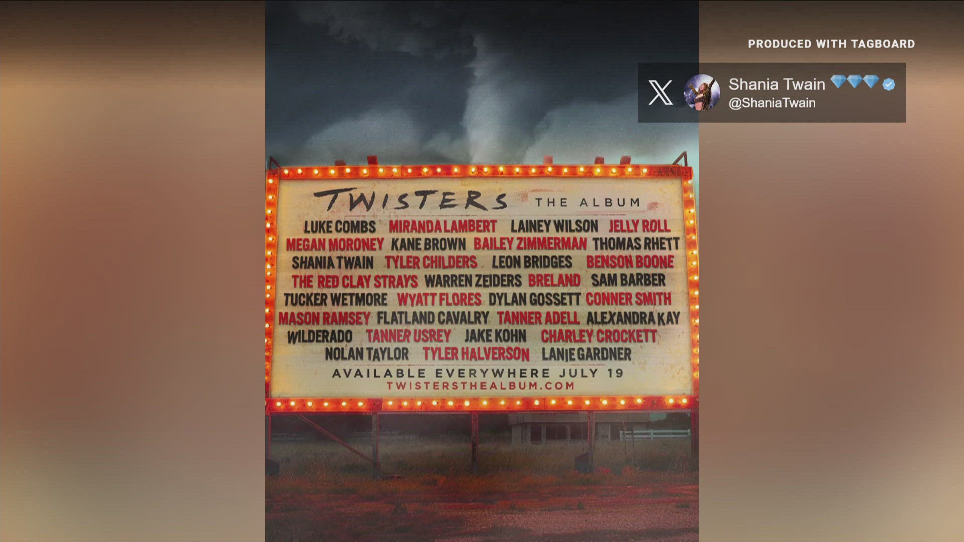 'Twisters The Album' boasts incredible country music lineup