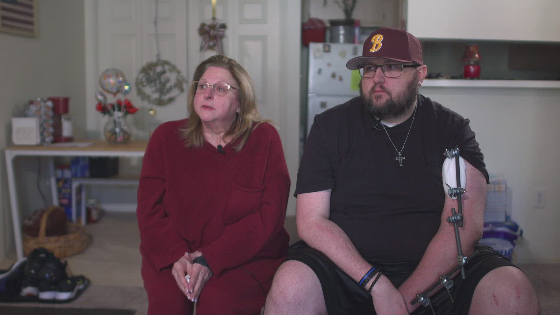 Kenny and Kimberly Lottes saw an erratic driver, thought he needed help and then got shot. He'll have surgery this week aimed at restoring partial use of his arm.