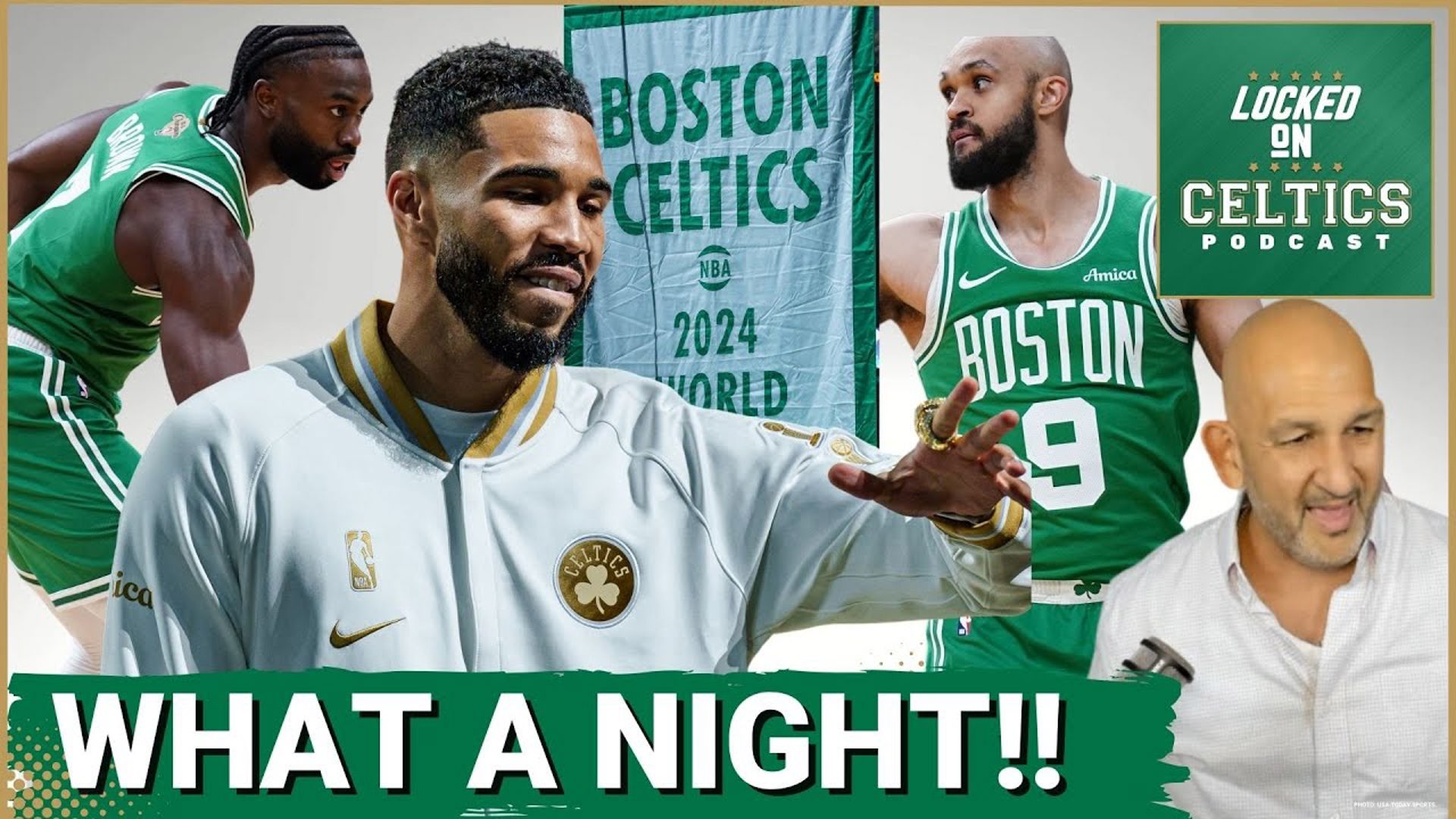 Jayson Tatum, hot-shooting Boston Celtics blow out New York Knicks on ring night