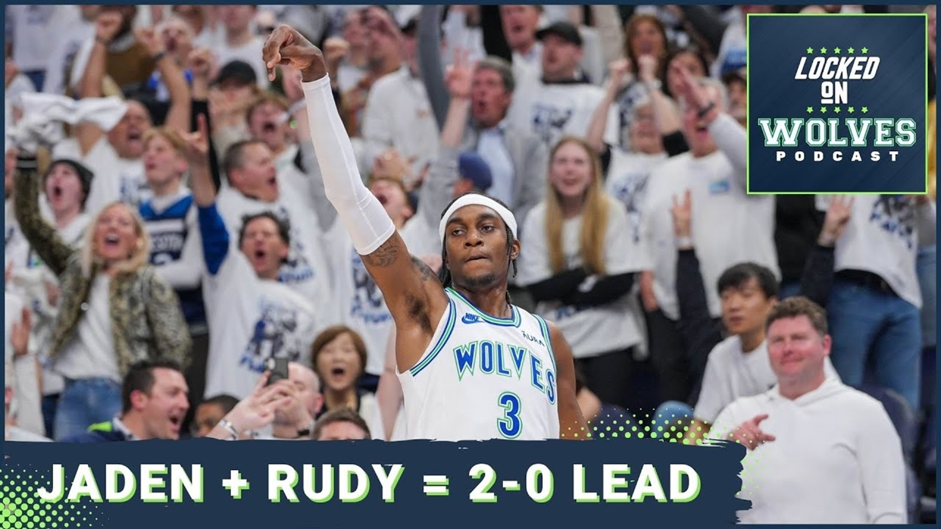 The Minnesota Timberwolves took a 2-0 series lead over the Phoenix Suns behind Rudy Gobert and Jaden McDaniels, who each played starring roles on both ends.