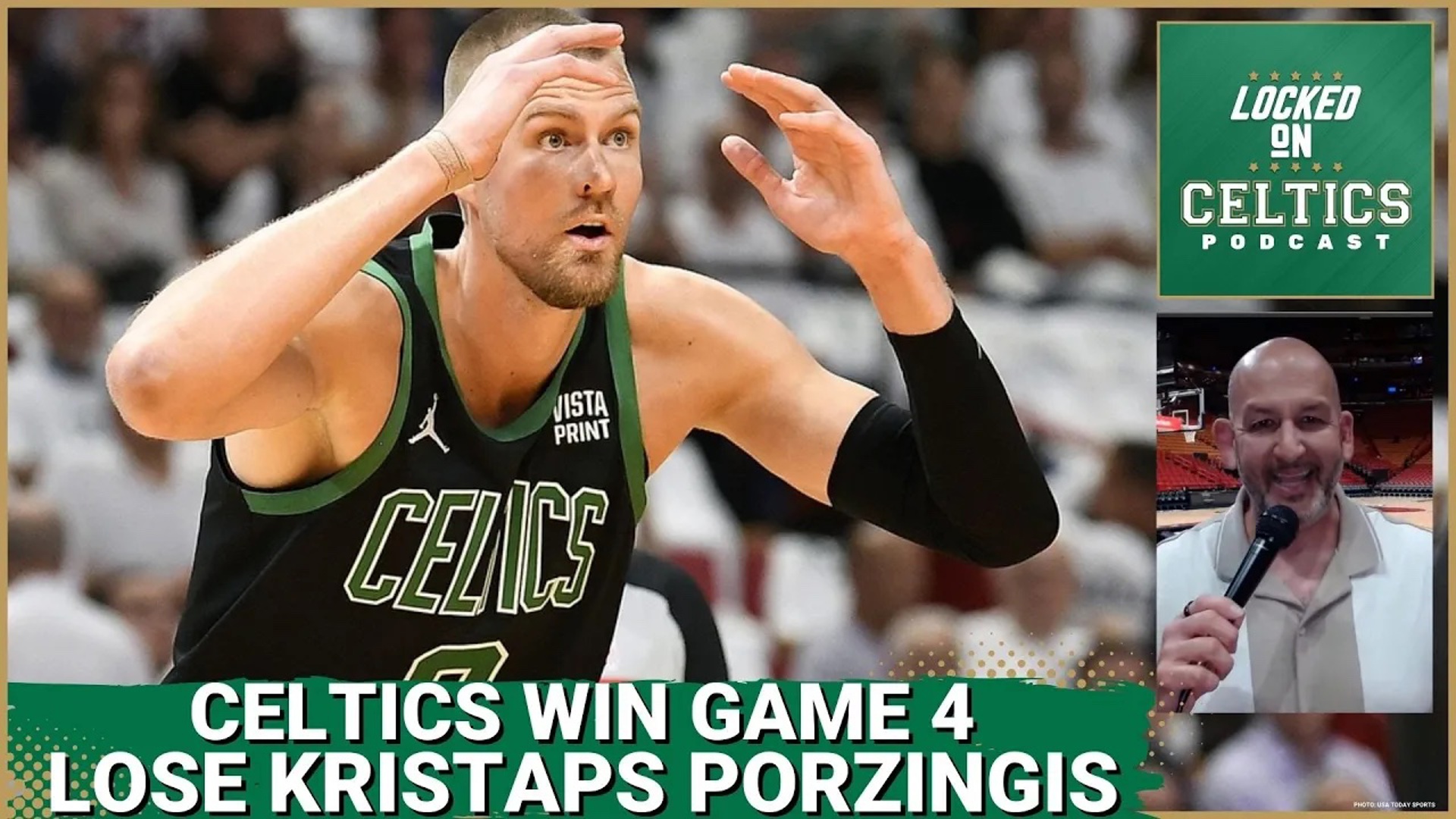 Boston Celtics win Game 4 in Miami, lose Kristaps Porzingis to calf injury  | 13wmaz.com