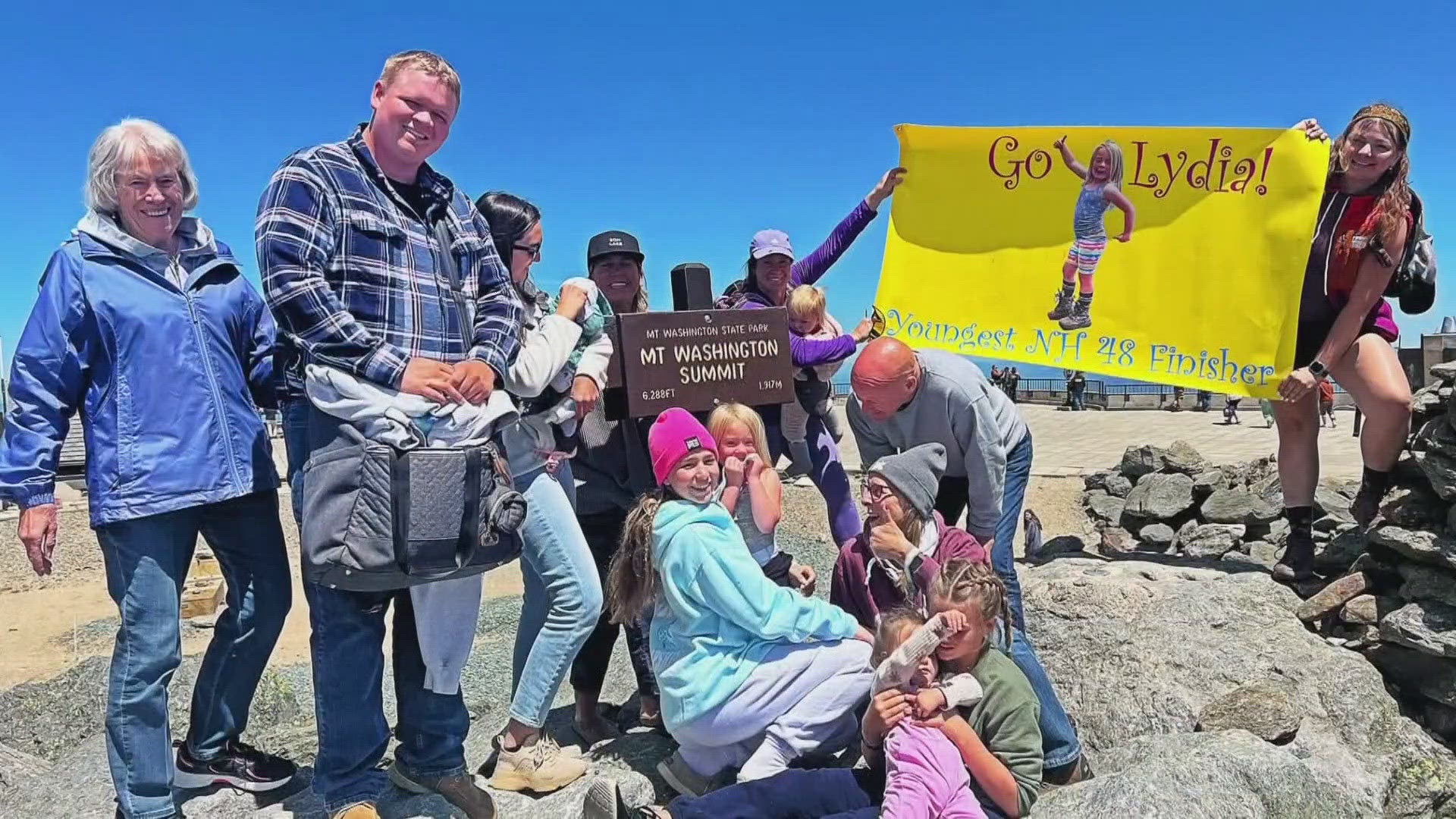 At 4 years and 4 months old, Lydia Pearson is the youngest person to hike all of New Hampshire’s 48 over 4,000-footer mountains on her own two feet.