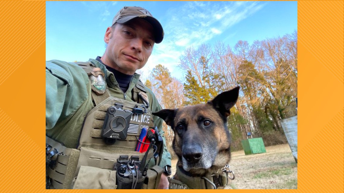CMPD K9 back on the job after injury caused by barbed wire while tracking burglary suspect