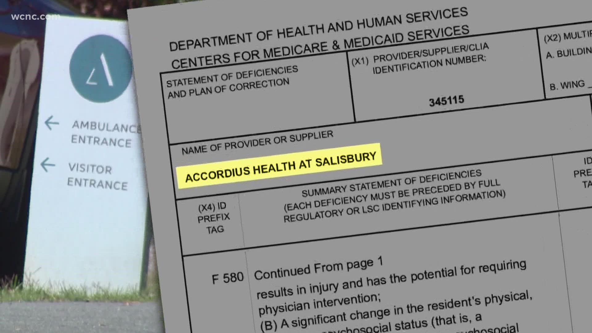 The recent inspection found Accordius Health at Salisbury workers believed the man swallowed a rodent but failed to immediately alert his doctor and family.