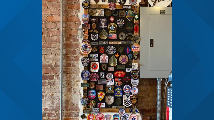 North Carolina coffee shop honors veterans with patch wall