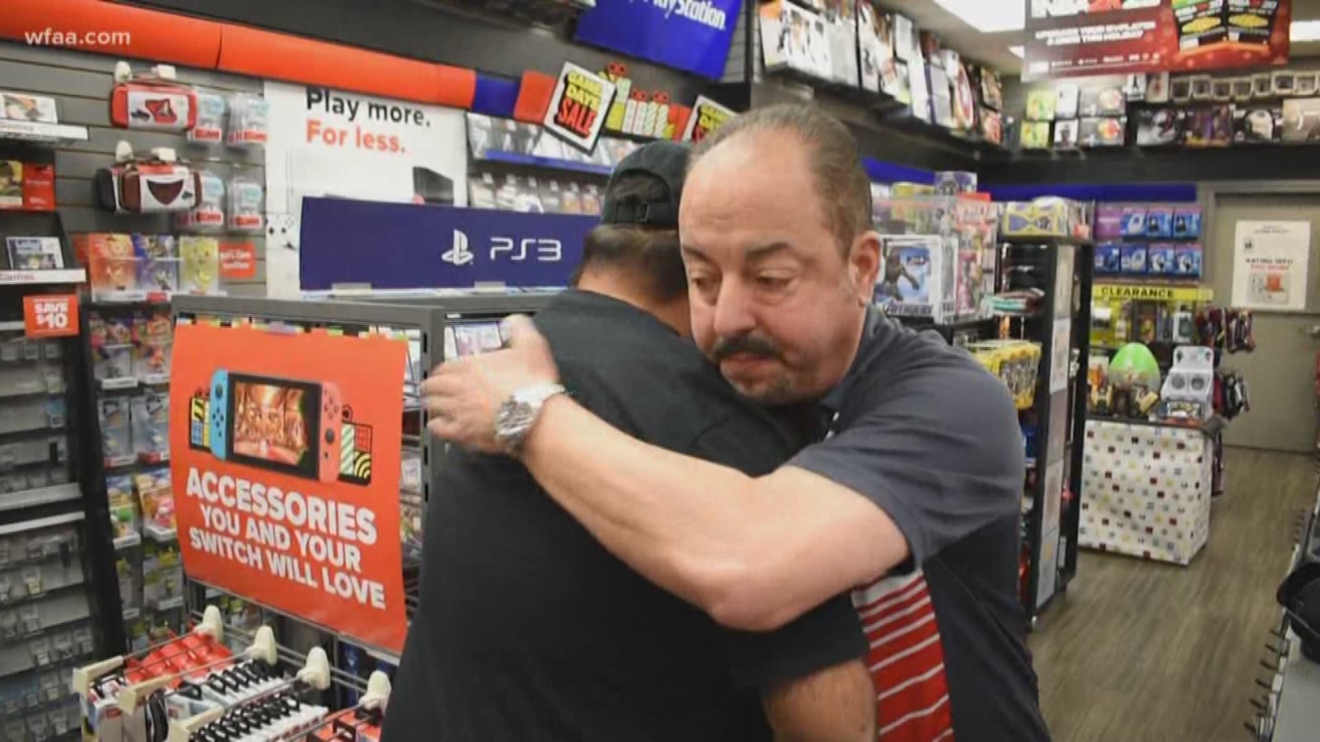 The video game store saved his plan to play video games with his nieces Christmas morning.