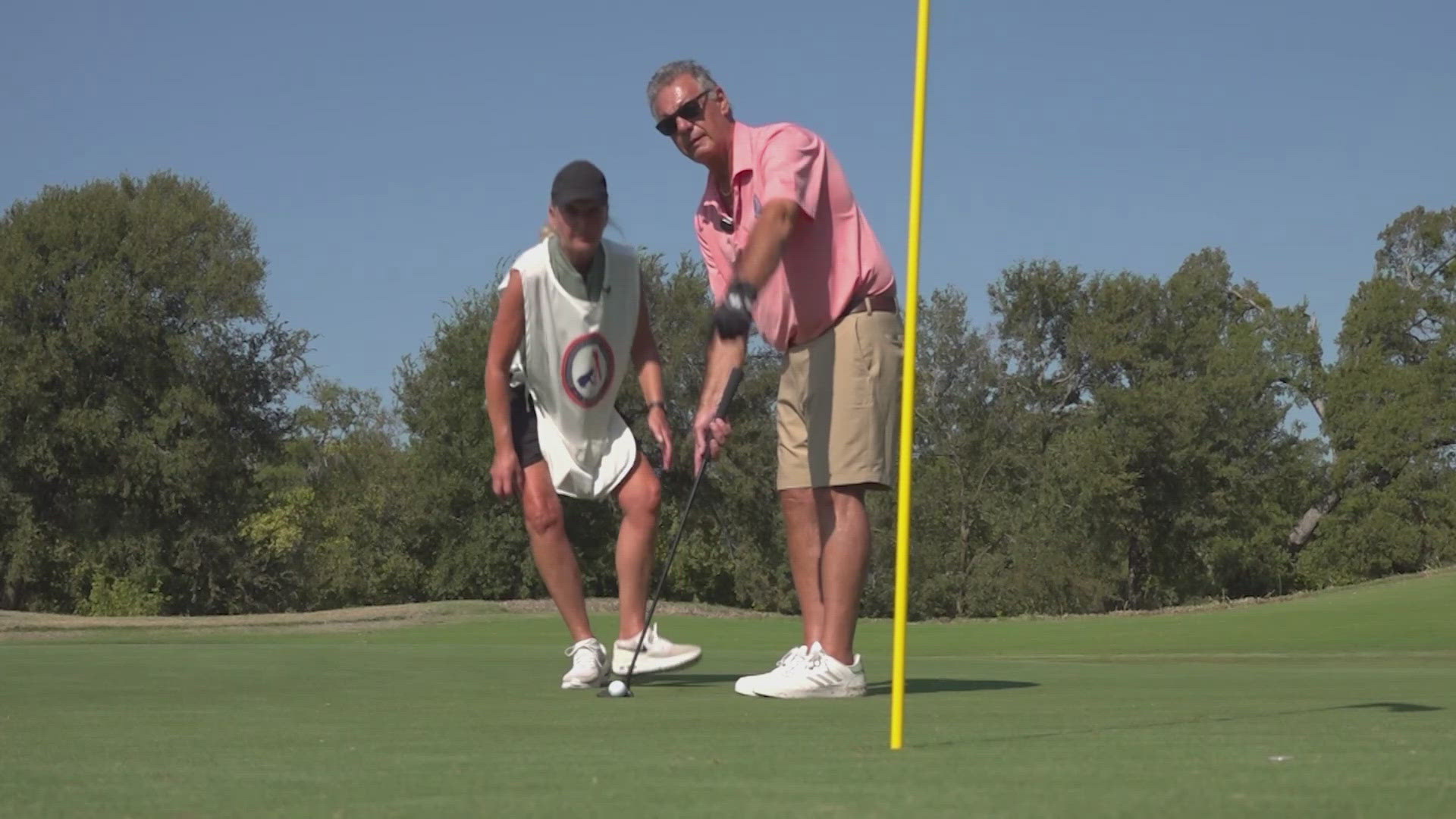 The golfers say they routinely beat people on the course who are not vision impaired.