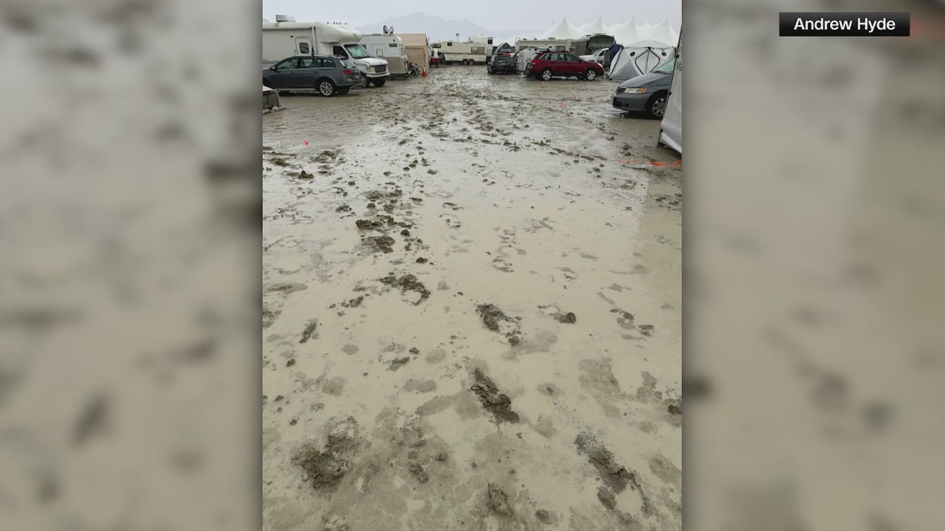 Heavy rainstorms have caused issues at the Burning Man festival in the Nevada desert.