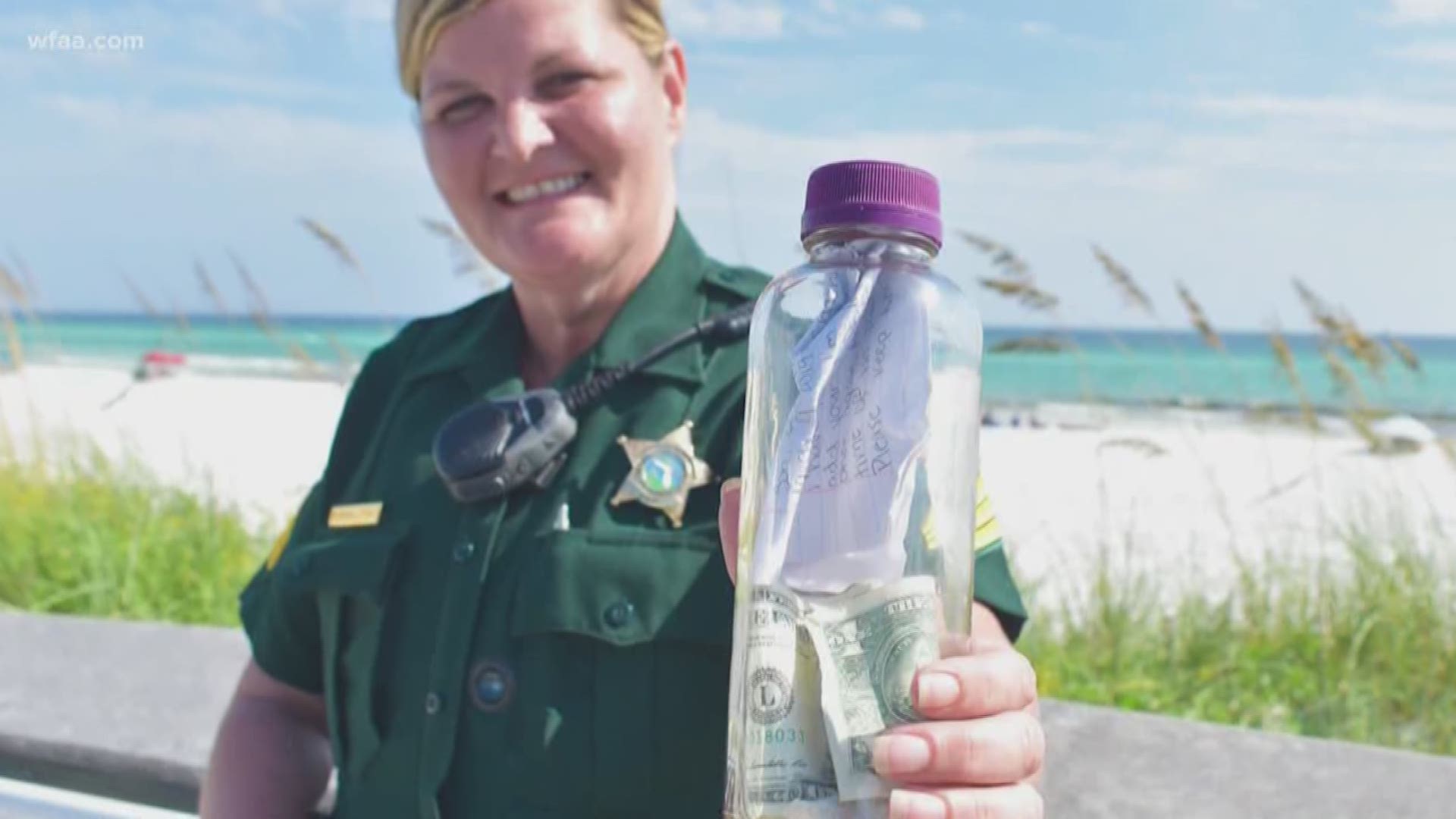 "This bottle contains the ashes of my son, Brian, who suddenly and unexpectedly passed on March 9, 2019. I'm sending him on one last adventure."