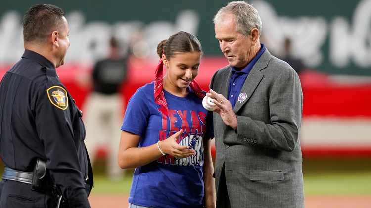 George W. Bush takes part in 9/11 ceremony at Texas Rangers game amid MLB tributes