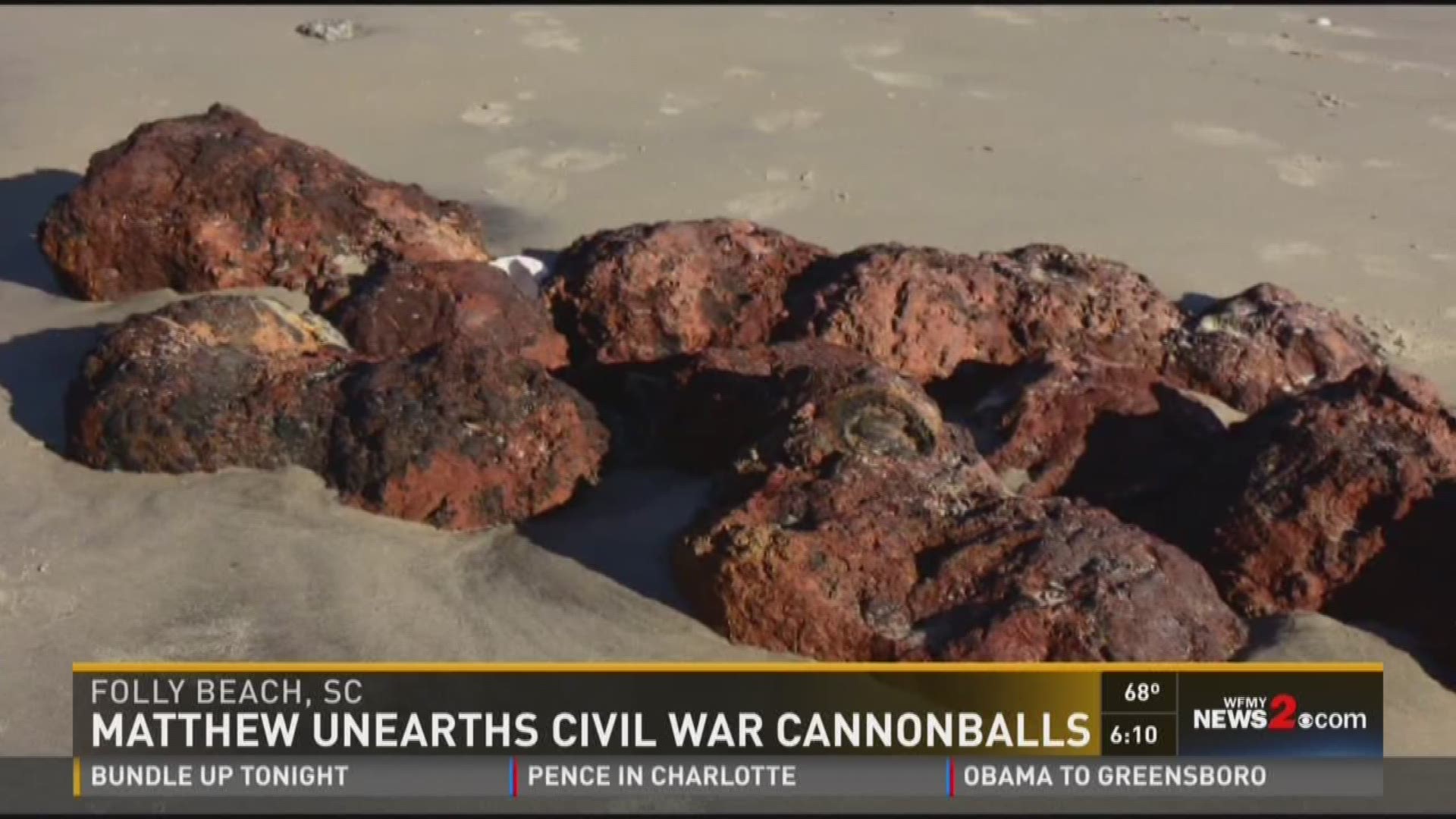 Hurricane Matthew Unearths Civil War Cannonballs On Folly Beach