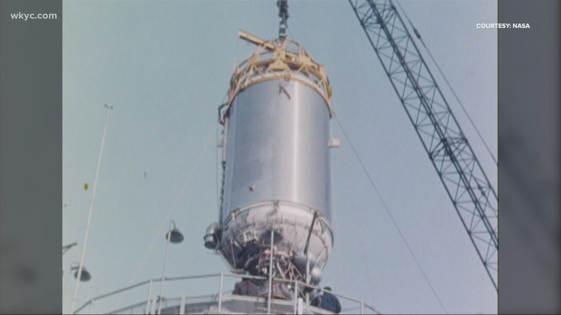 The rocket actually launched from NASA Lewis Center, which was later renamed to honor astronaut John Glenn. Brandon Simmons has more.