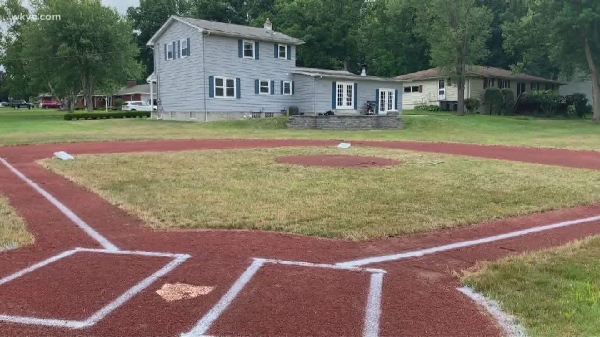 July 9, 2019: Now this is a true love for baseball. We met a dad in Brookfield, Ohio, who made his 5-year-old son's dreams come true by building a baseball field in their own backyard.
