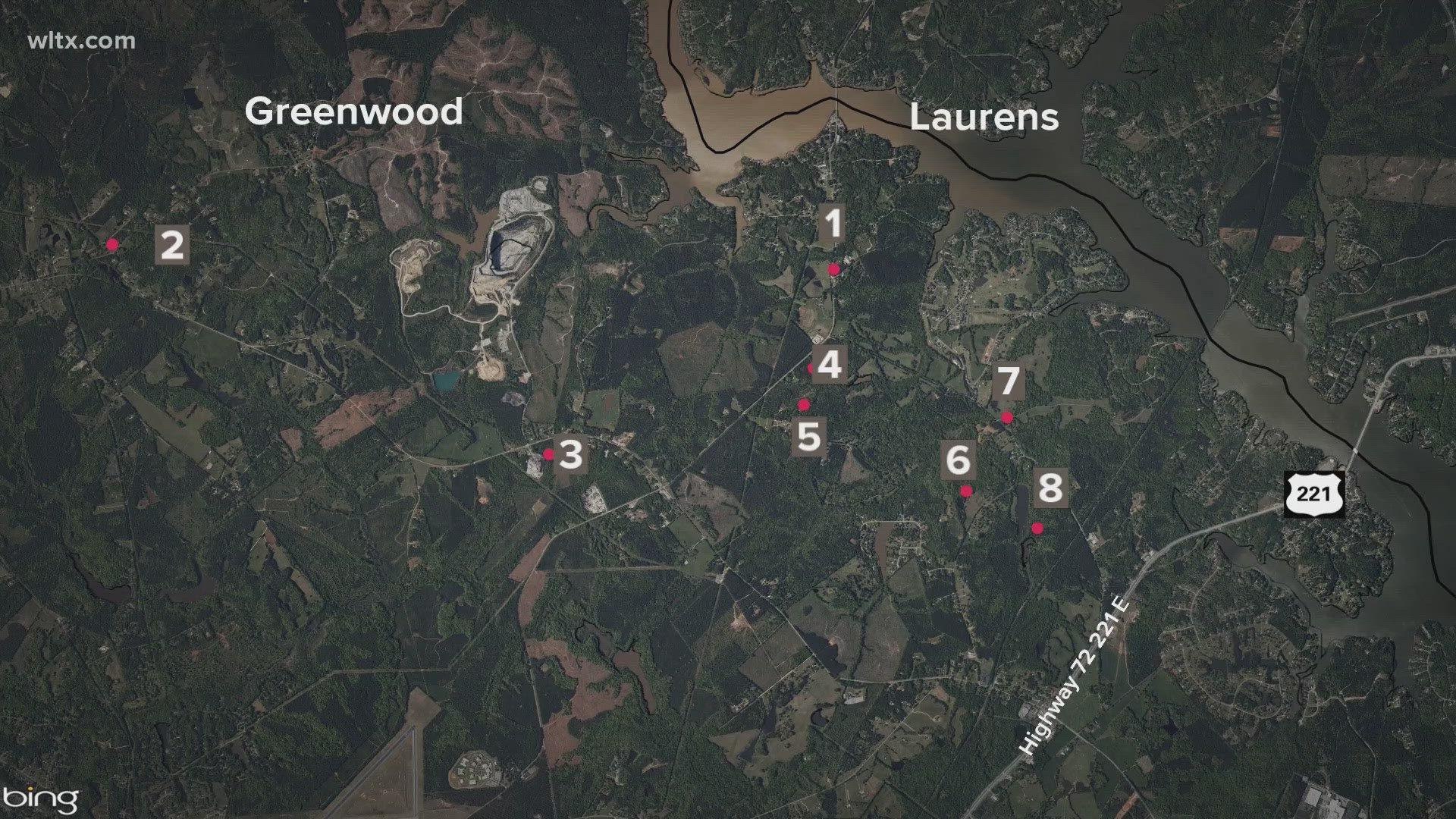 There were eight earthquakes in Greenwood County over the weekend.