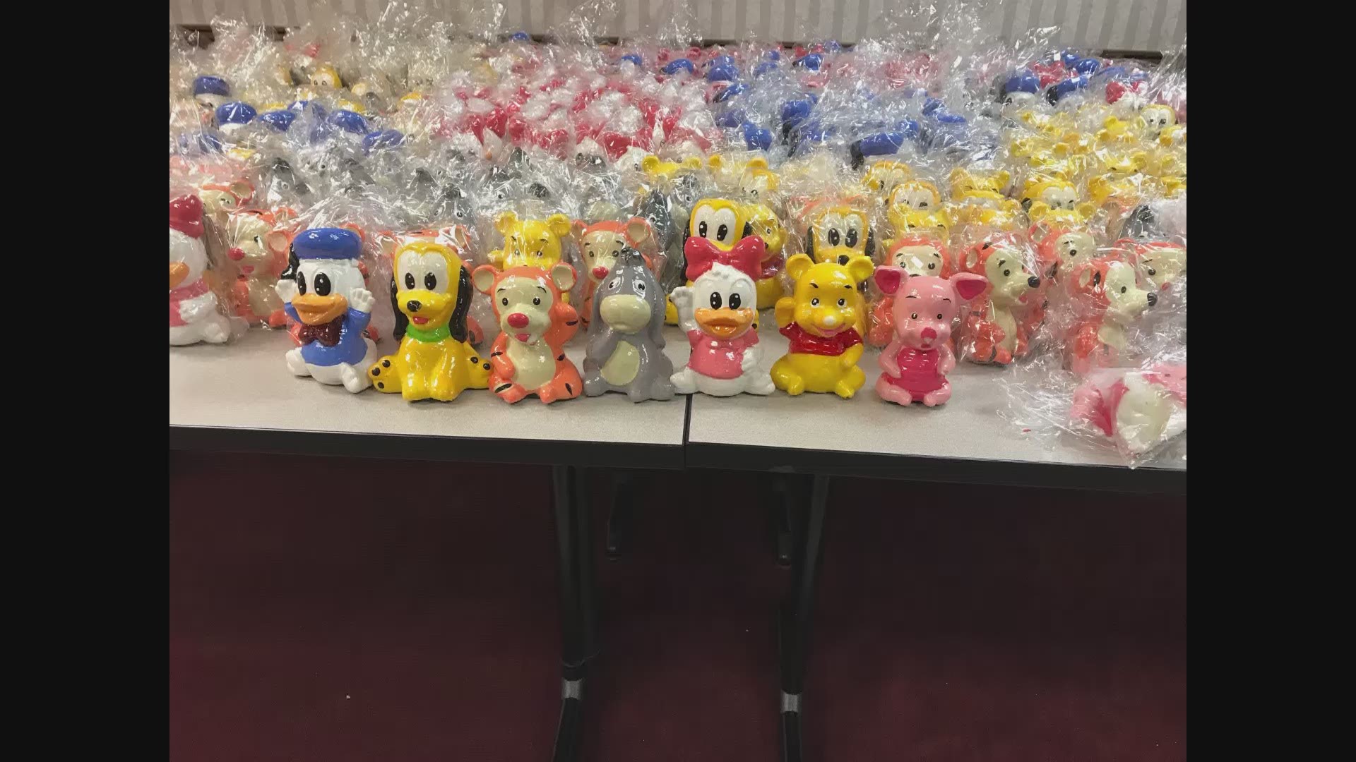 The DEA tells CBS46 the origin of the shipment was Mexico and the shipment also contained hundreds of legitimate ceramic-like Disney figurines which were mixed in with the wax figurines and used as a "cover load."