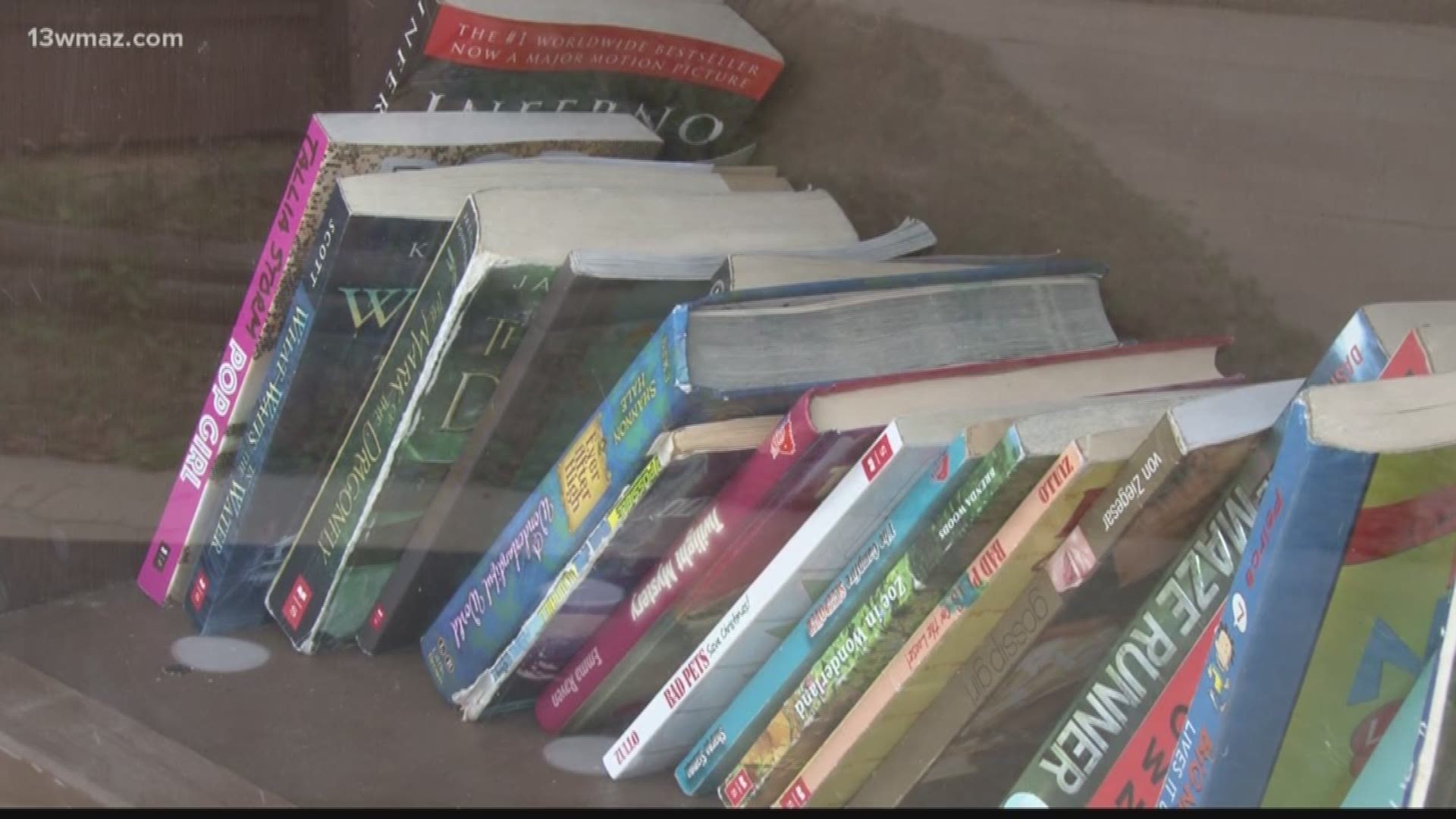 The troop built the Free Little Library as a service project.