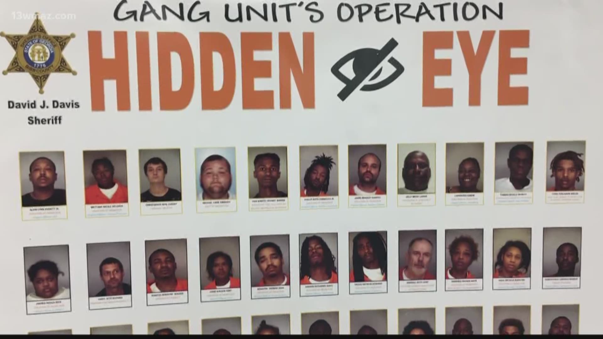 The Bibb County Sheriff's Office Gang Unit led Operation Hidden Eye, but how many people did they actually charge with the "criminal street gang" statute?