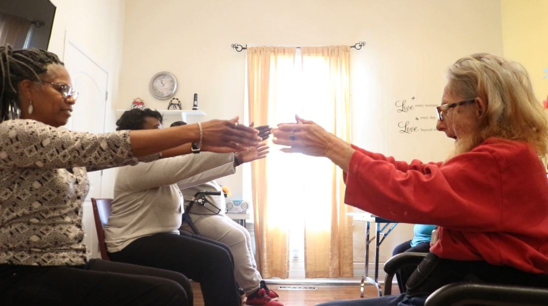 Seniors at Alice's Place Adult Day Care are meditating on new ways to stay active