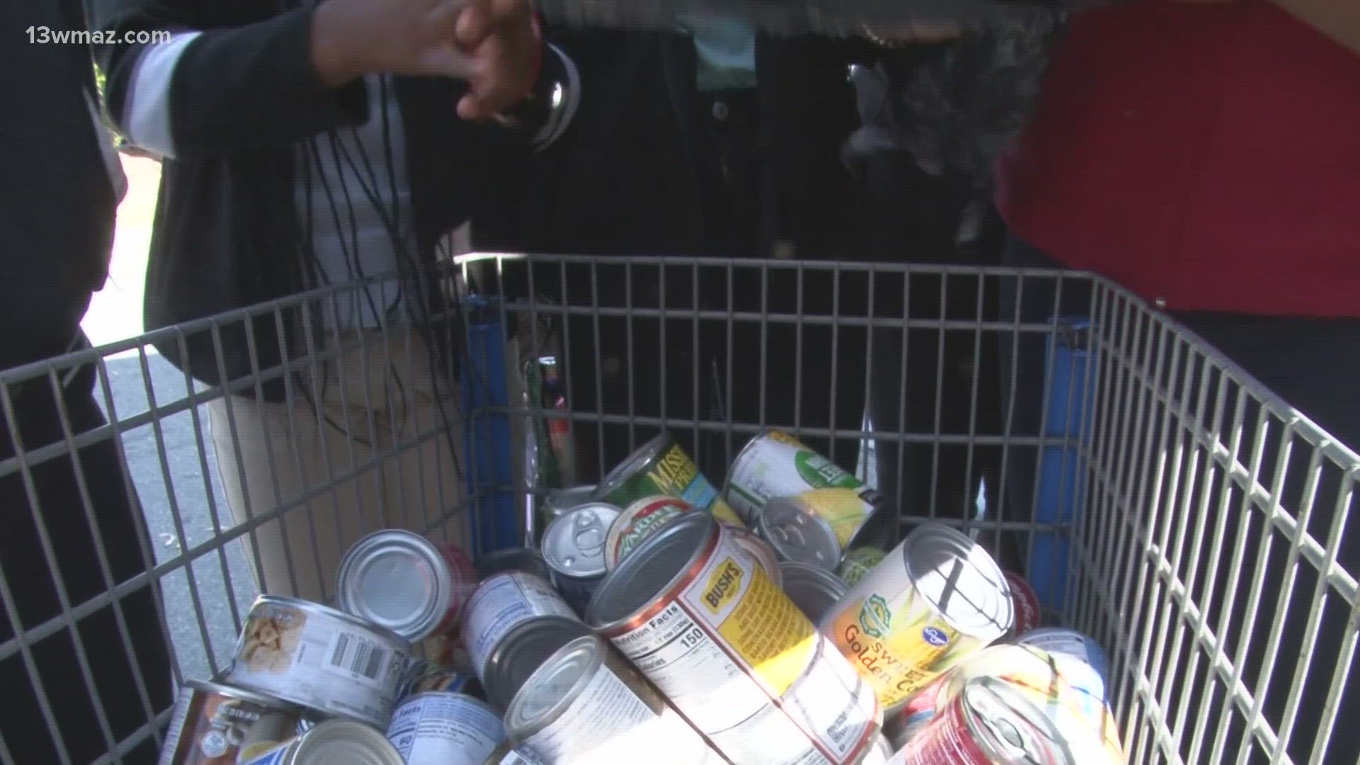 The Middle Georgia Community Food Bank says it only took two hours to fill their first bin full of donations.