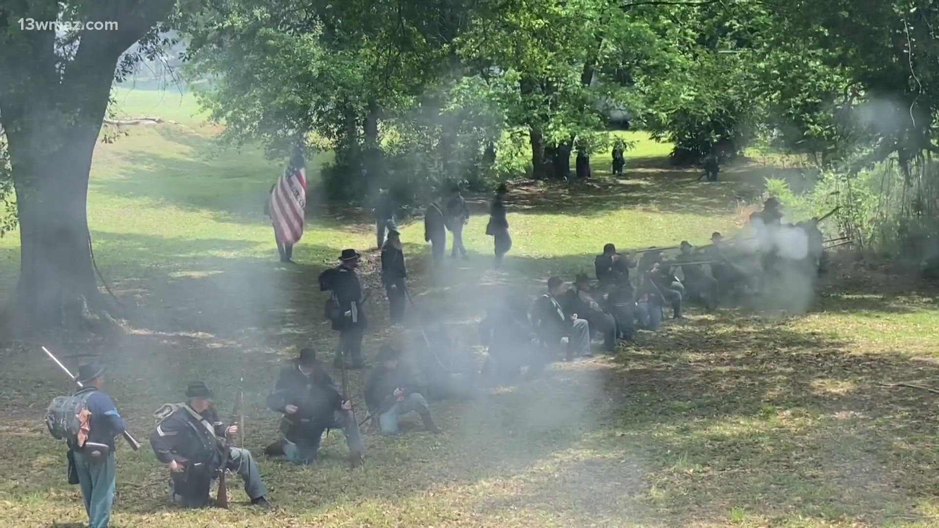 The event recreated the battle of Sunshine Church, an 1864 skirmish that was part of Sherman’s March to the Sea.