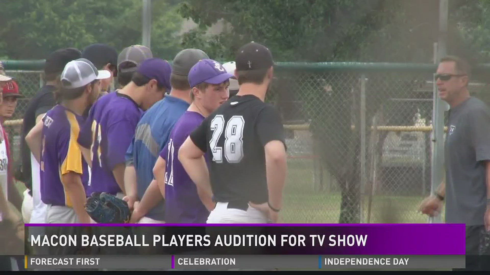 Macon baseball players audition for TV show