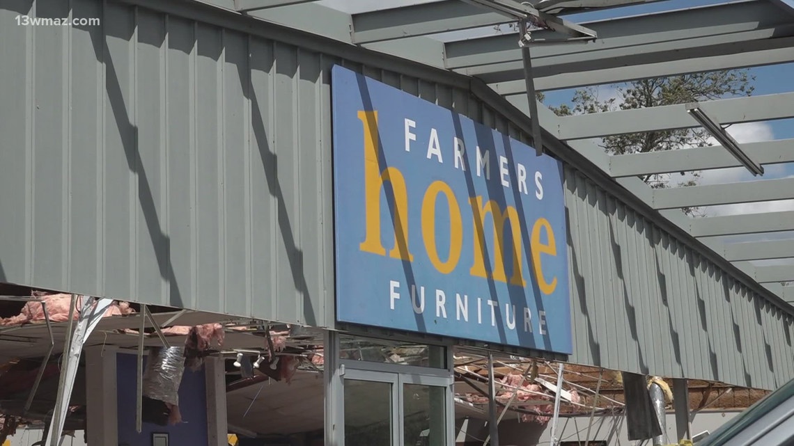 Farmers Home Furniture store ravaged by Hurricane Helene in Treutlen